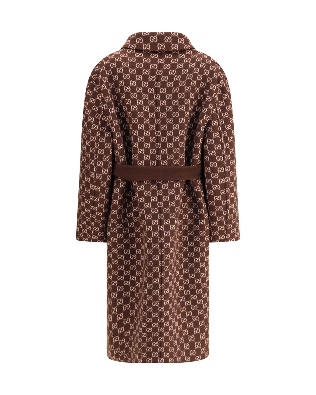 Gucci Brown Belted Button-Up Coat