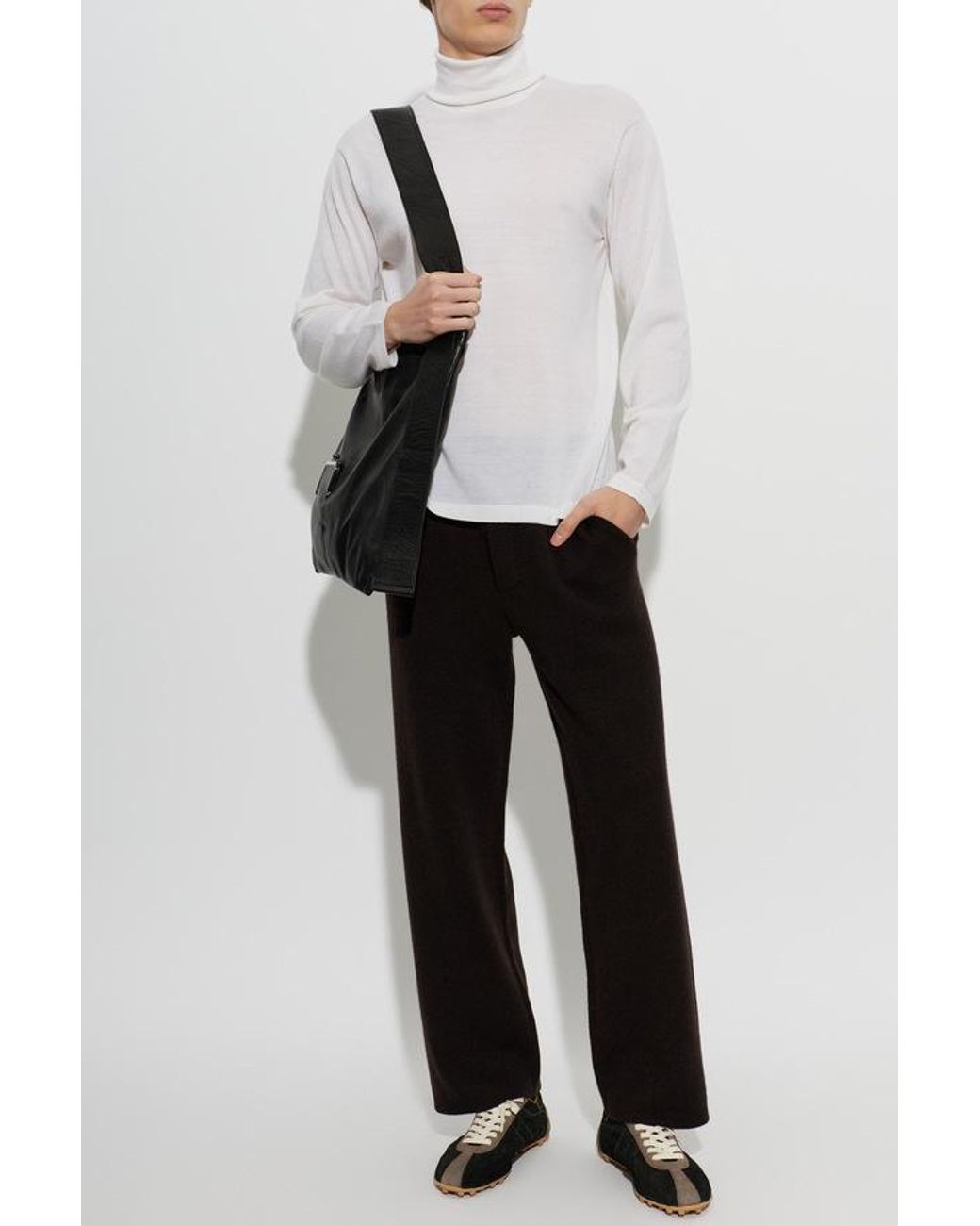 Lisa Yang White Quentin Turtleneck Knitted Sweater for men