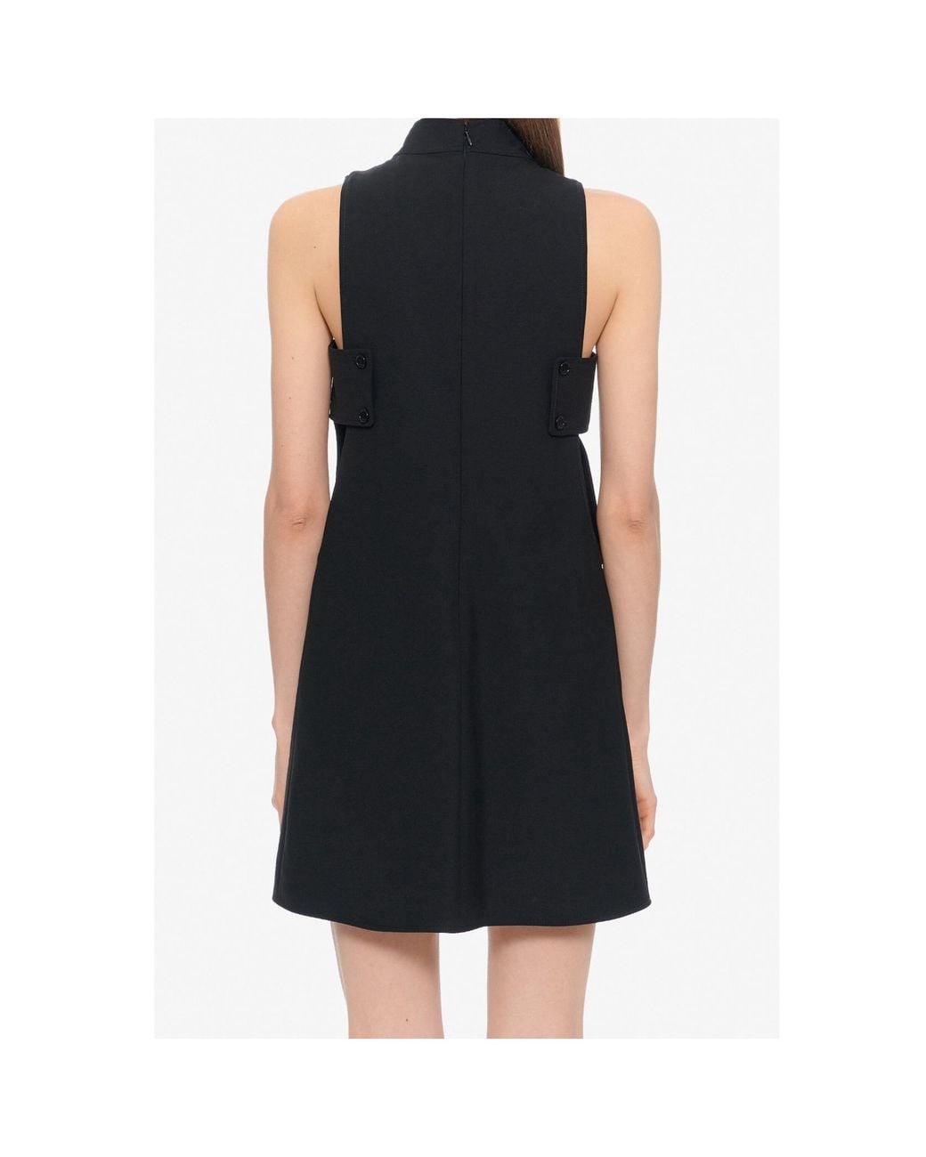 Courreges Black Sleeveless Pocket Dress