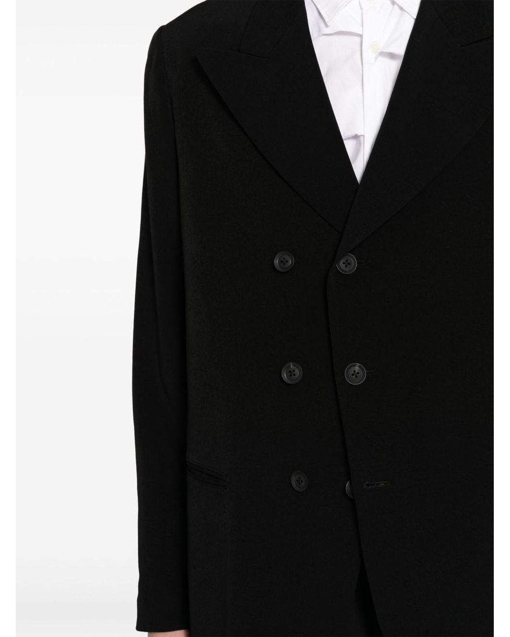 Yohji Yamamoto Black Long-Sleeve Blazer for men