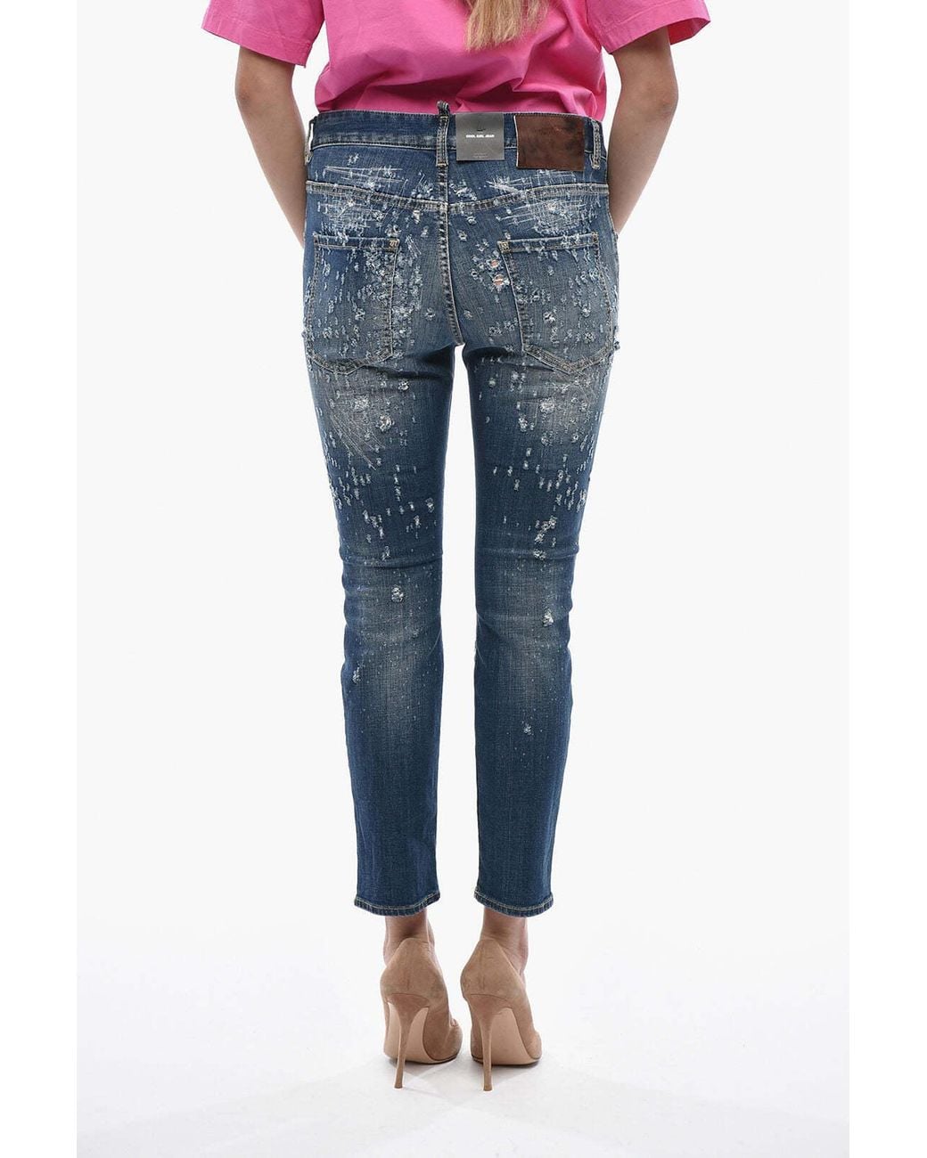 DSquared² Blue Cool Girl Narrow-Hem Jeans