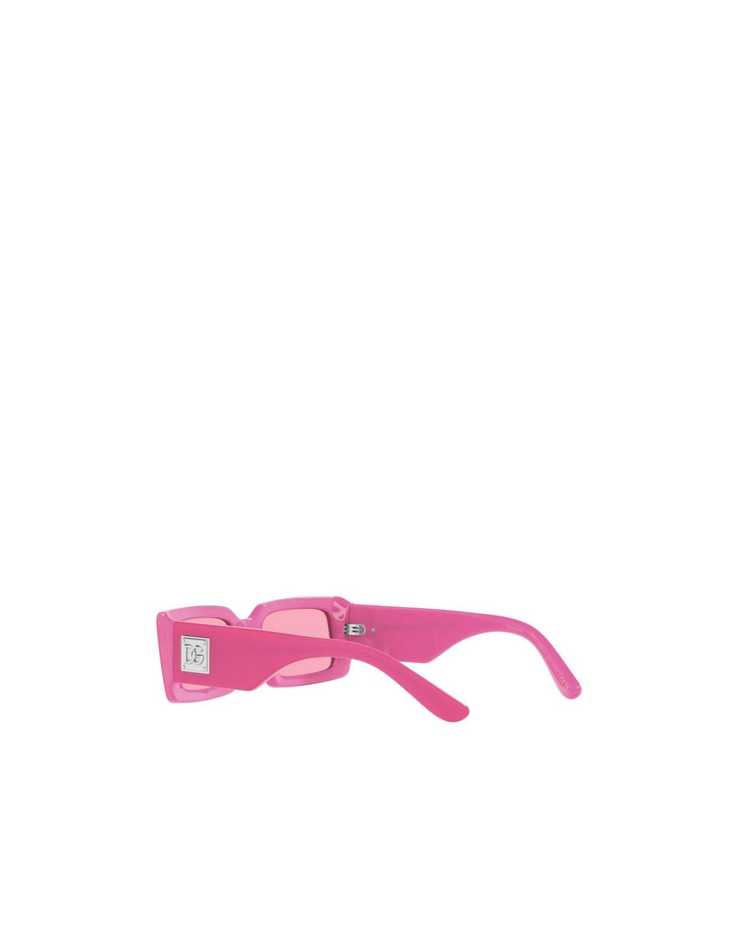 Dolce & Gabbana Pink Rectangular Plastic Sunglasses