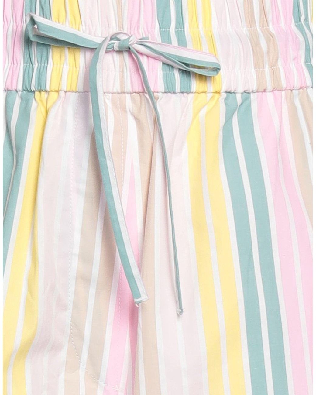 Ganni White Striped Casual Trousers