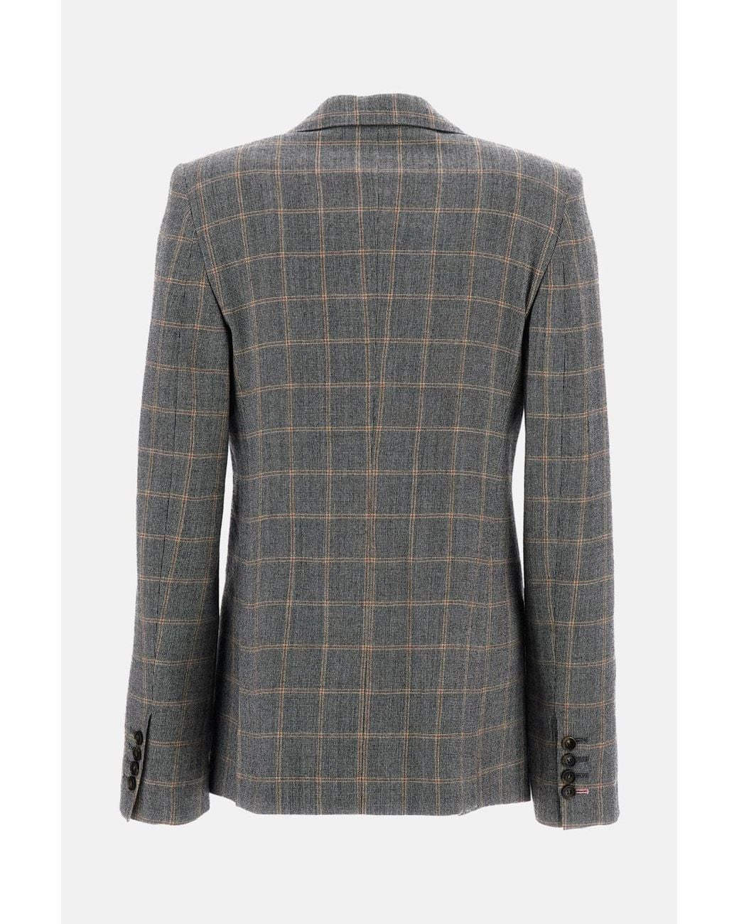 Stella McCartney Black Checked Slim Fit Blazer