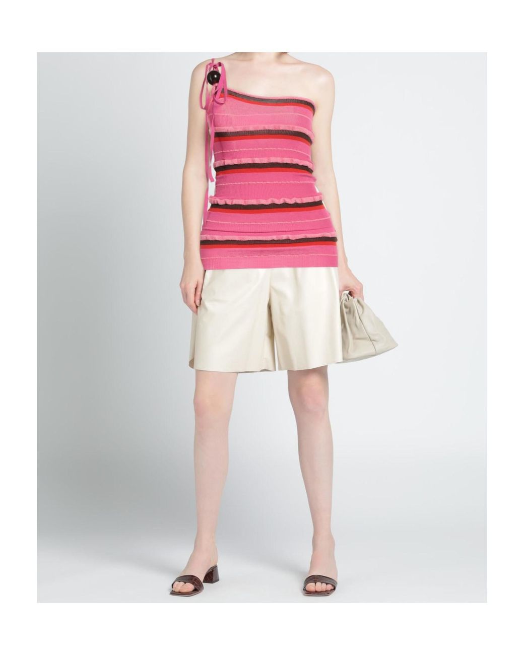 Jacquemus Pink One Shoulder Vest