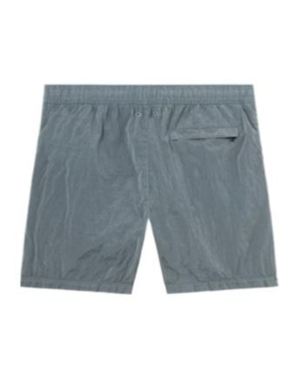 Stone Island Blue Logo-Patch Elasticated-Waistband Shorts for men
