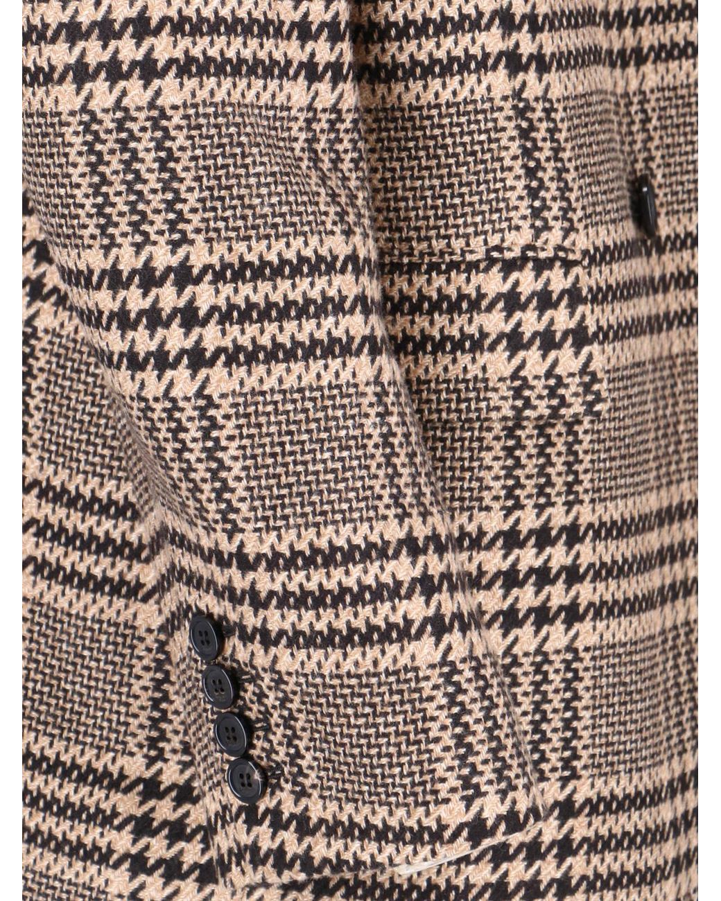 Saint Laurent Brown Double-Breasted Tailored Jacket