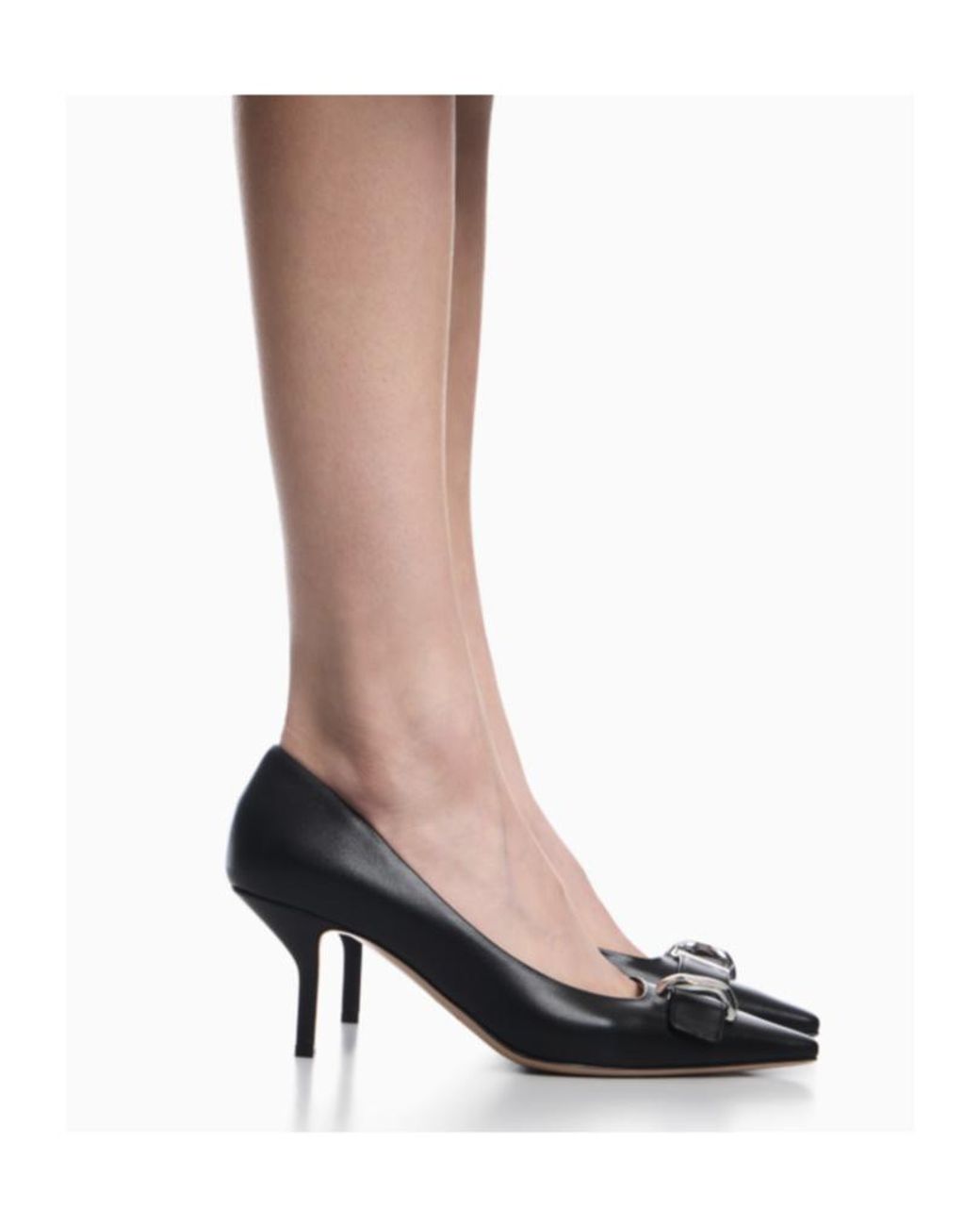 Emporio Armani Multicolor Buckle-Detail Pointed-Toe Pumps
