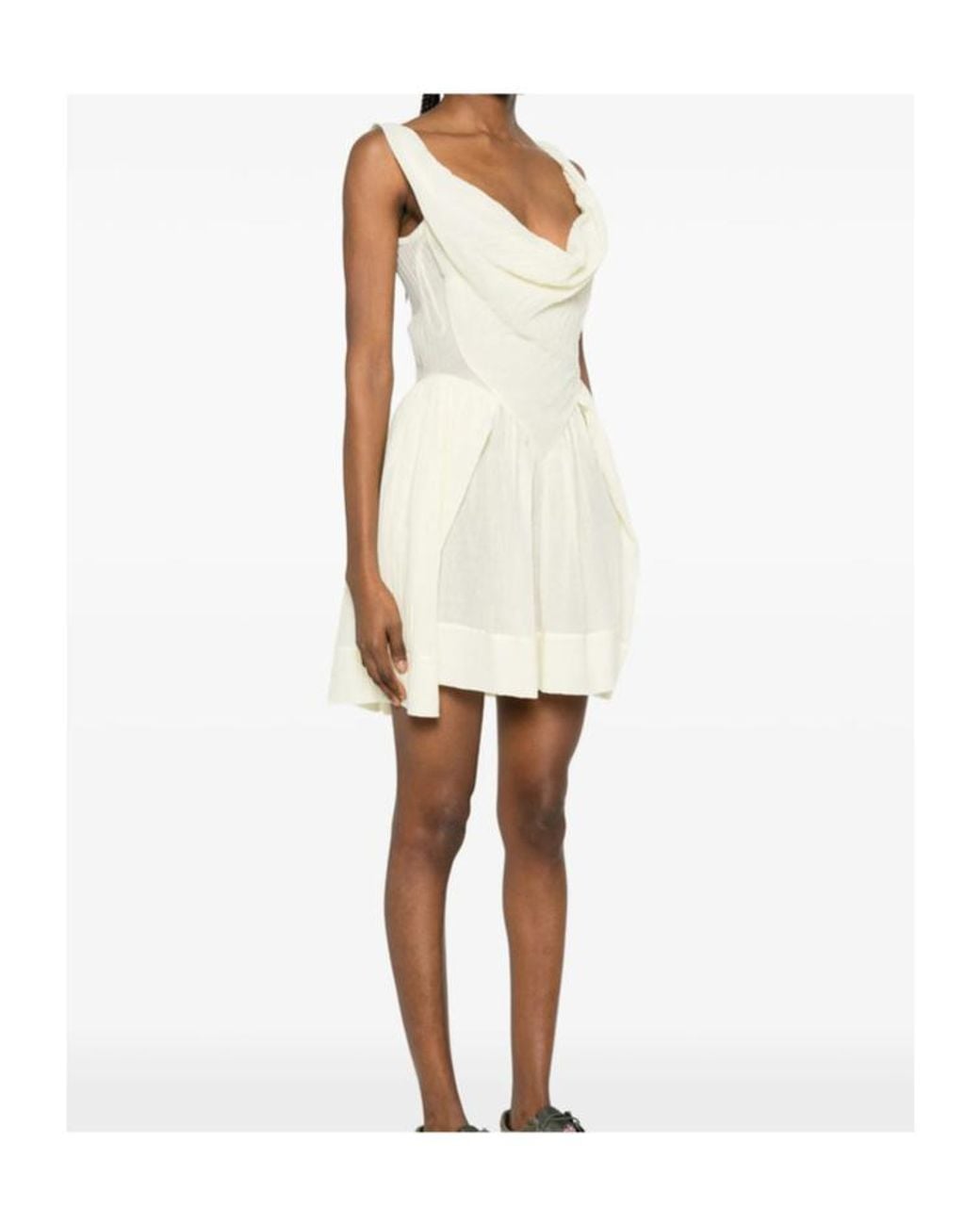 Vivienne Westwood White Sunday Draped Mini Dress