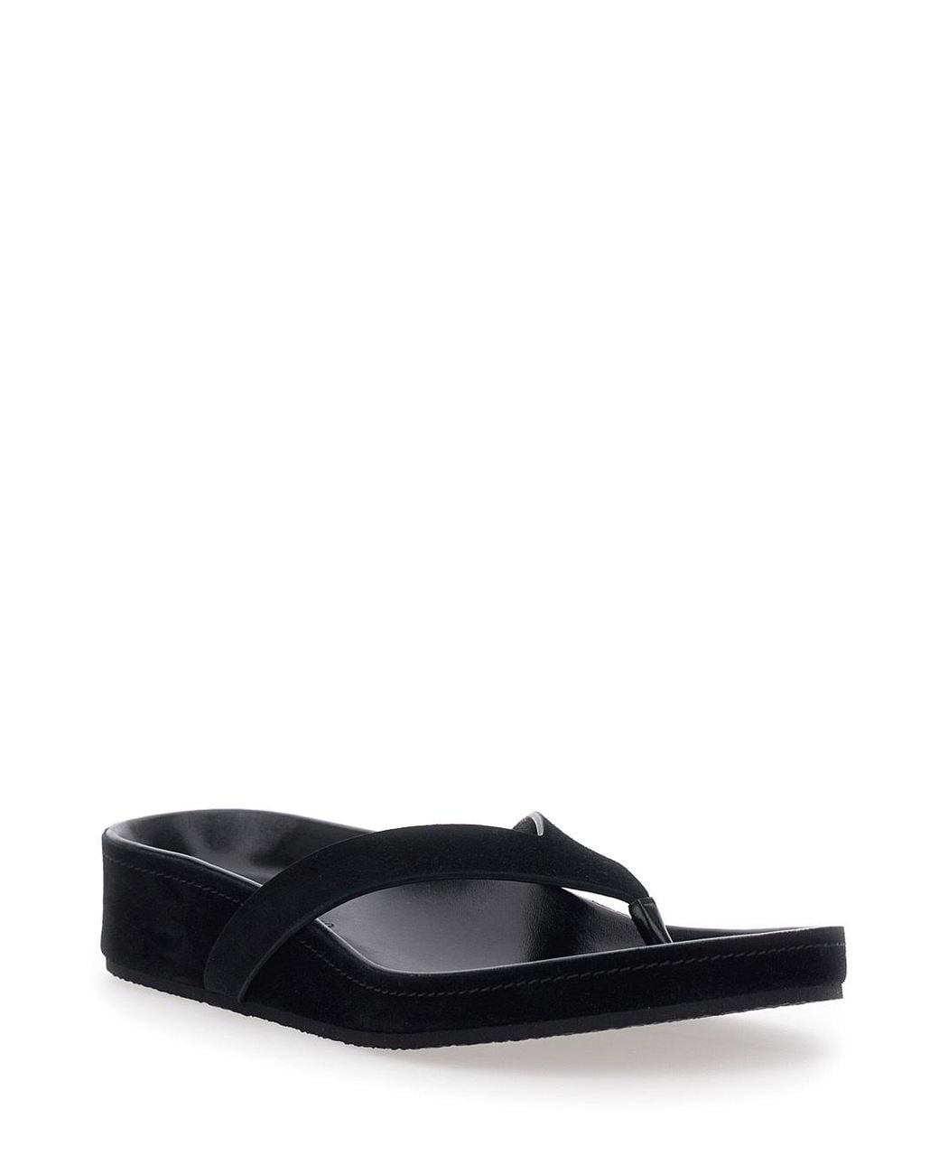 Phoebe Philo Black Round-Toe Slippers