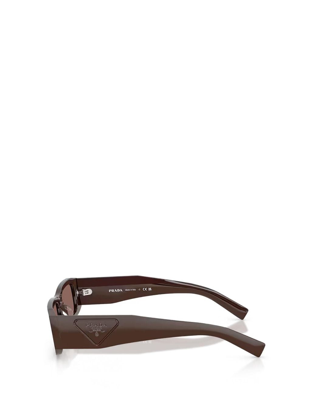 Prada Brown Eyewear Rectangle Frame Sunglasses for men
