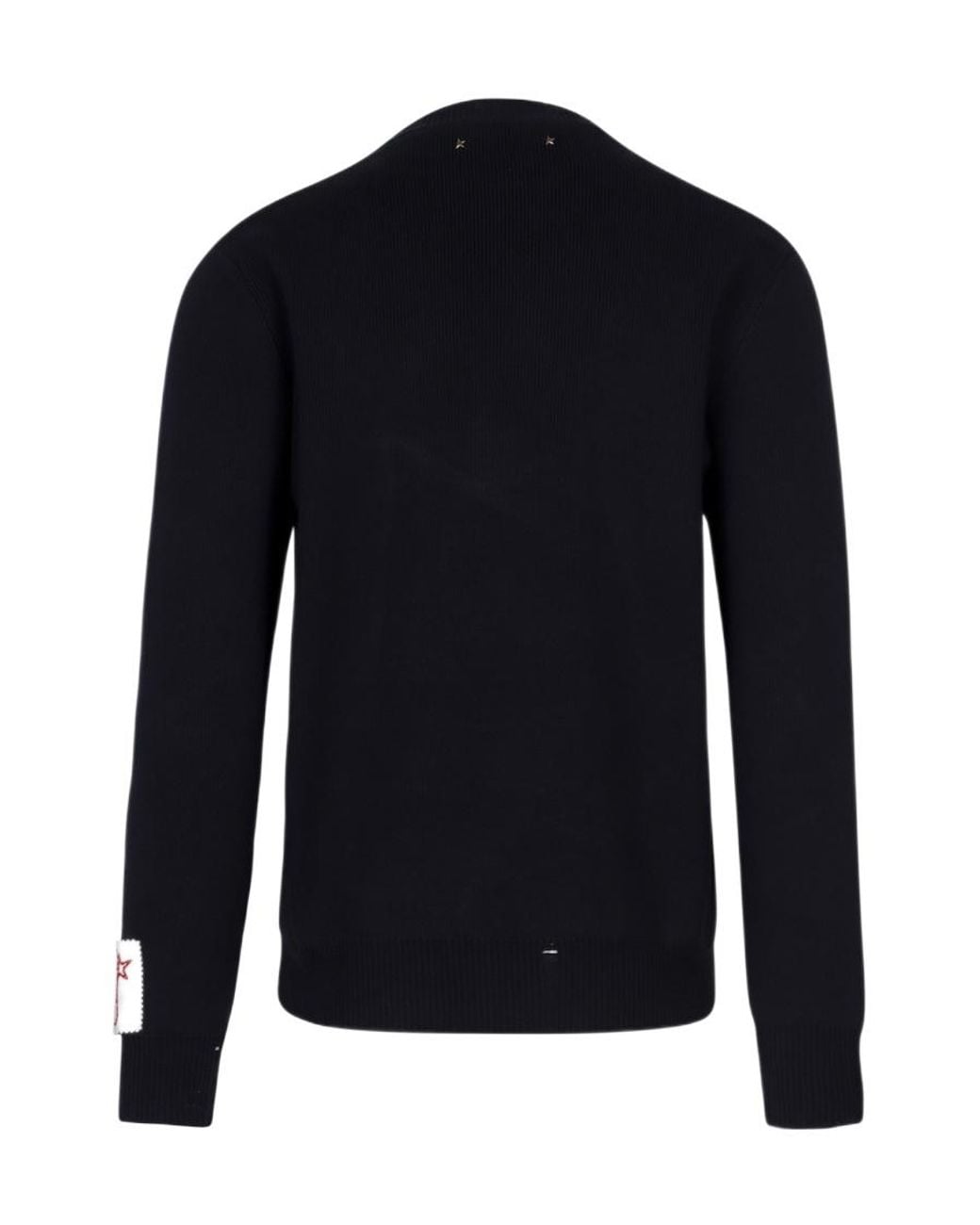 Golden Goose Deluxe Brand Blue Logo Patch Knitted Jumper for men