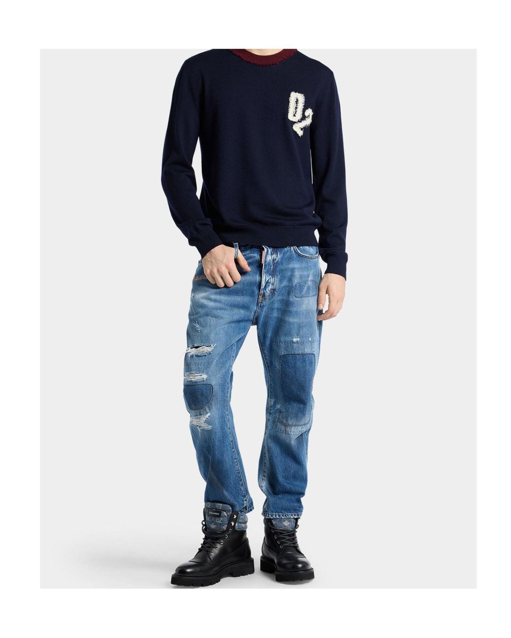 DSquared² Blue Bro Distressed Jeans for men