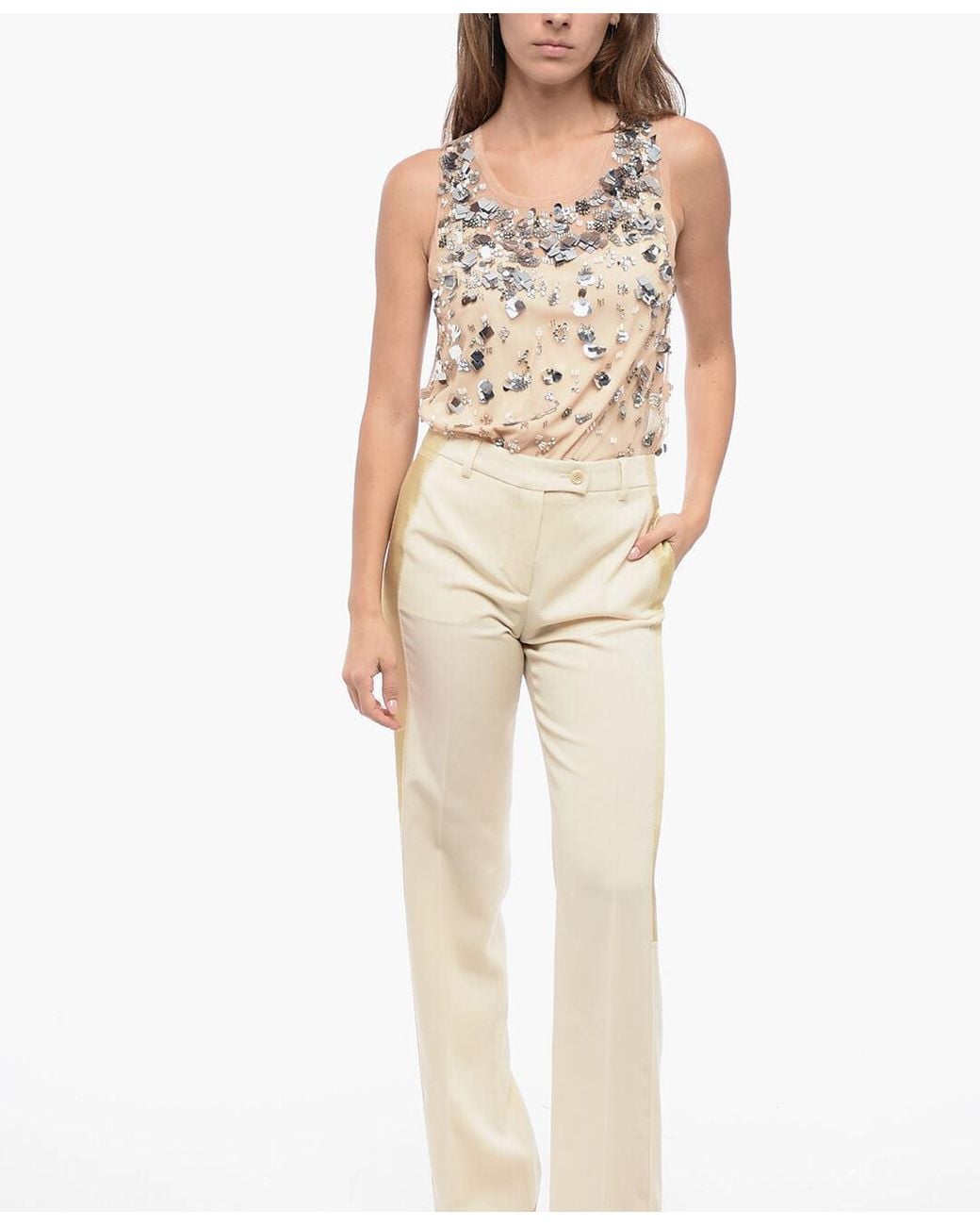 Moschino Natural Welt-Pocket Trousers