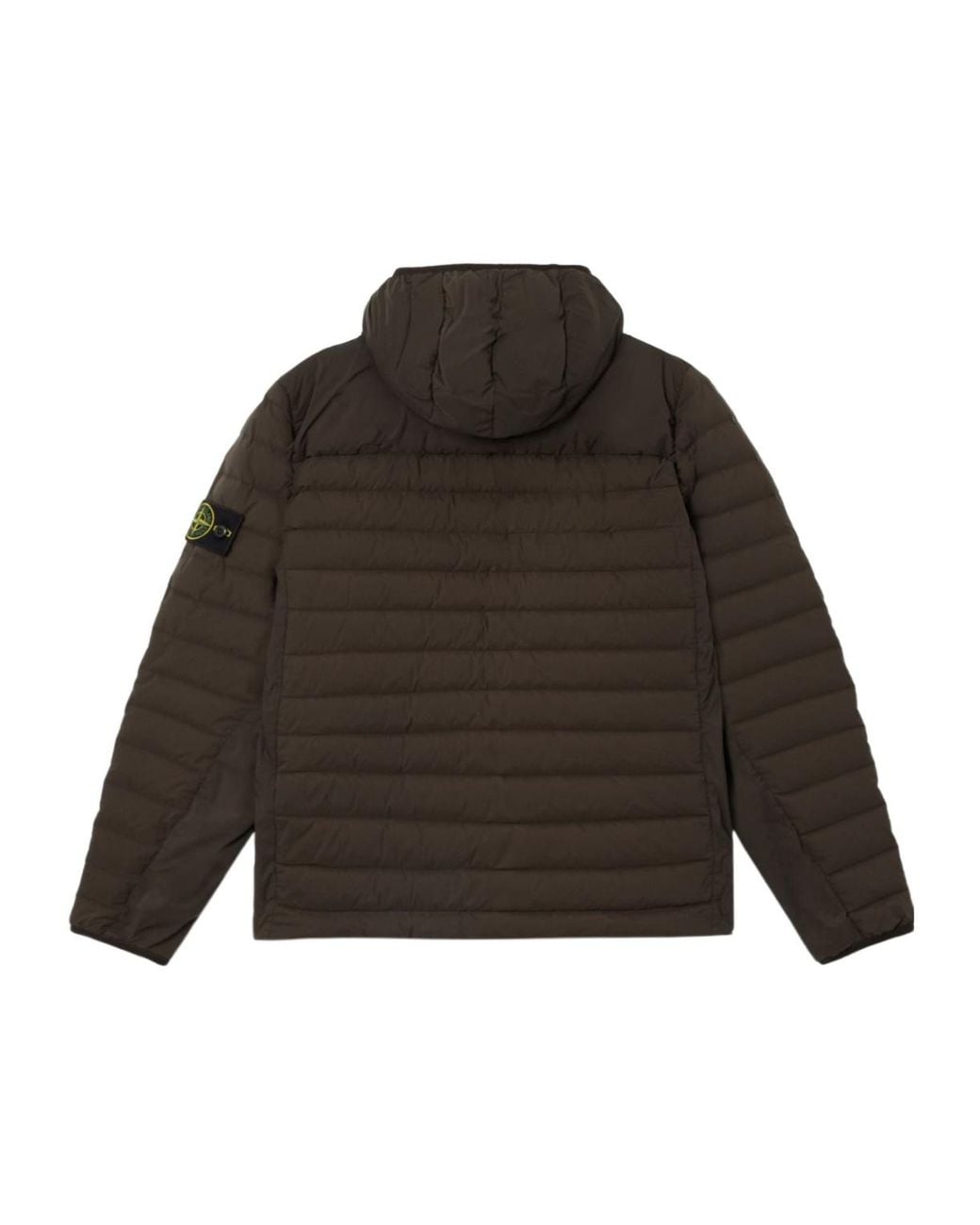 Stone Island Brown Zip-Up Down Jacket for men