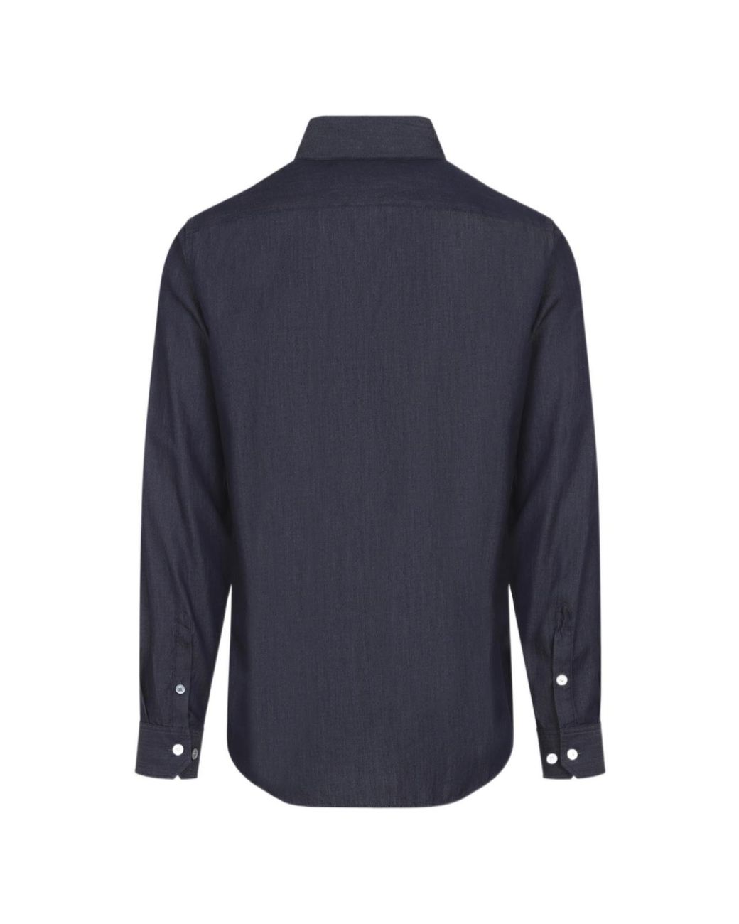 Giorgio Armani Blue Slim Fit Cotton Shirt for men