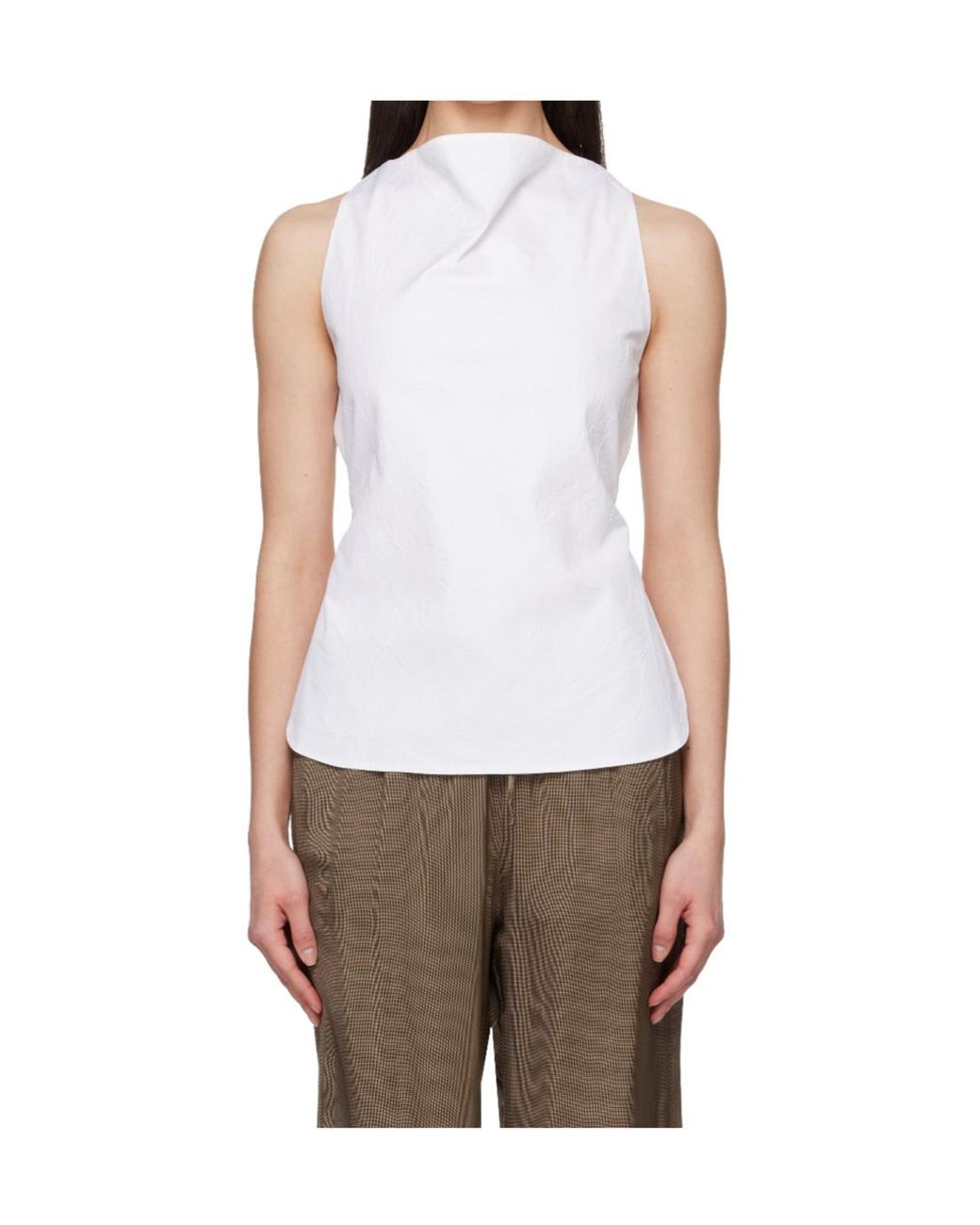 Rohe White Open-Back Crushed Top