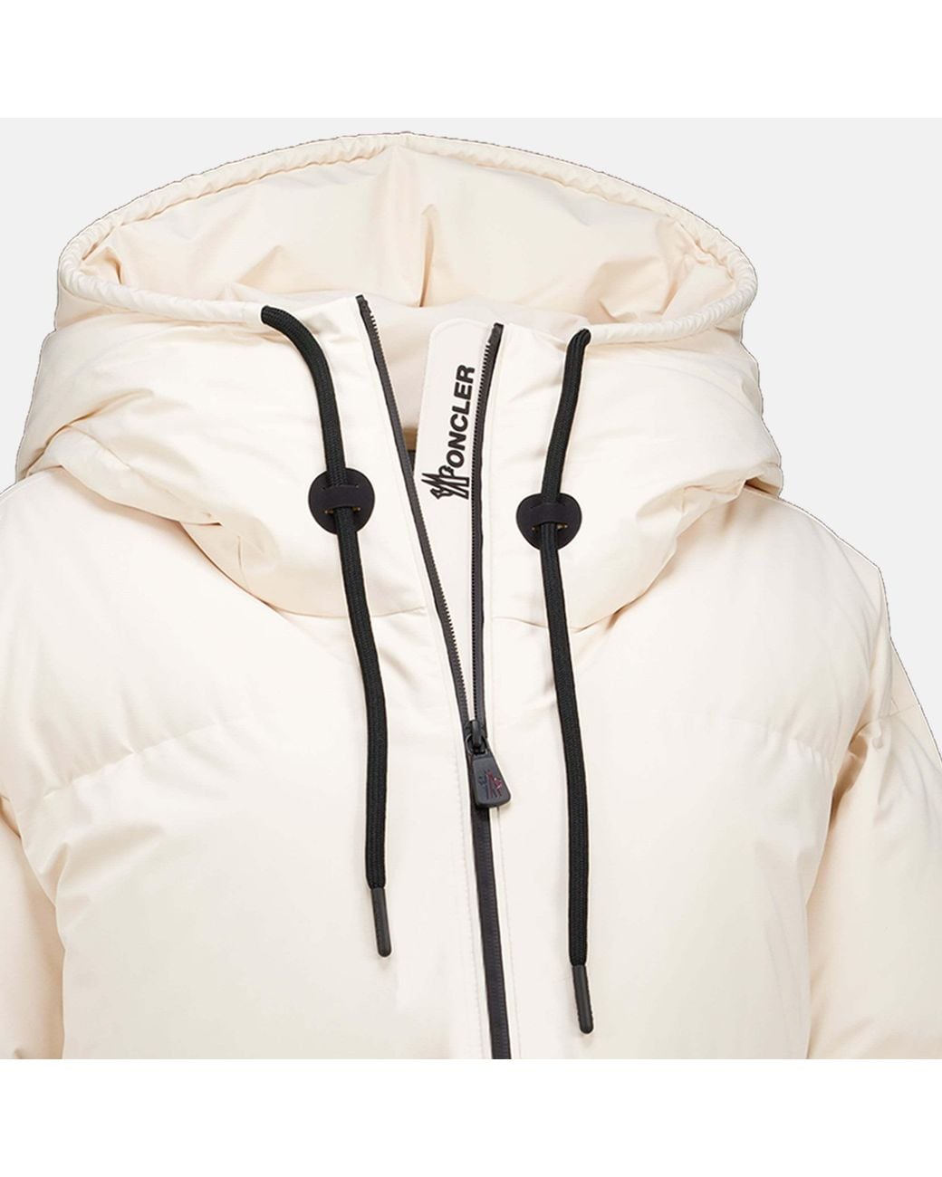 Moncler Natural Grenoble Allesaz Hooded Puffer Jacket