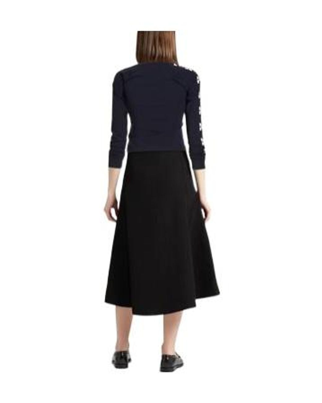Tory Burch Blue Stand-Collar Full-Zip Cropped Jacket