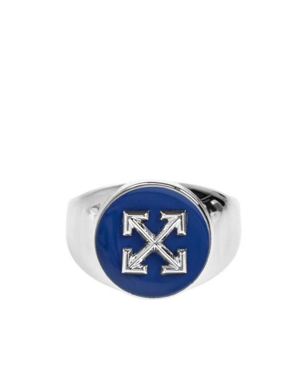 Off-White c/o Virgil Abloh Blue Arrow Signet Ring for men