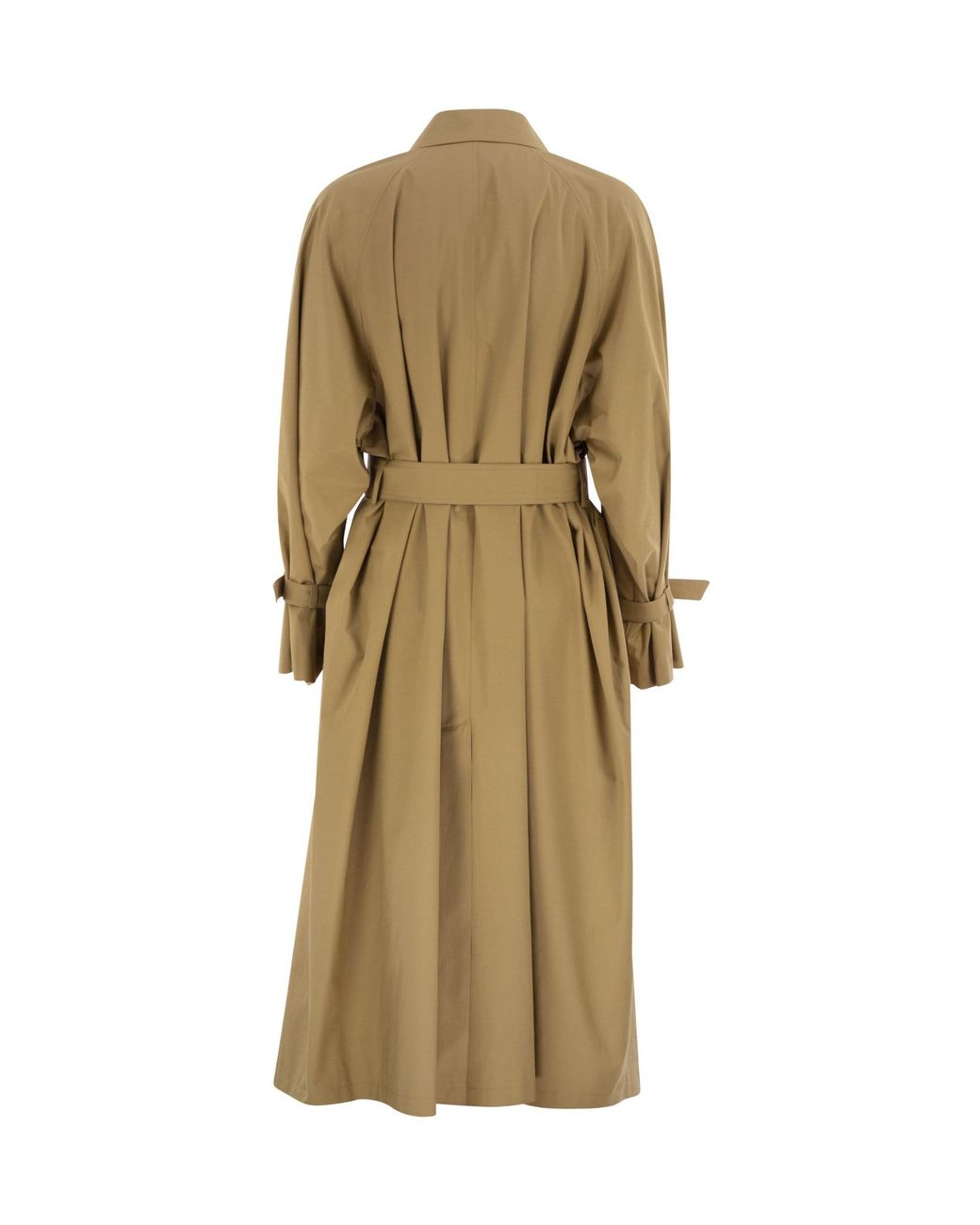 Max Mara Natural Epoche Button Detailed Belted Coat