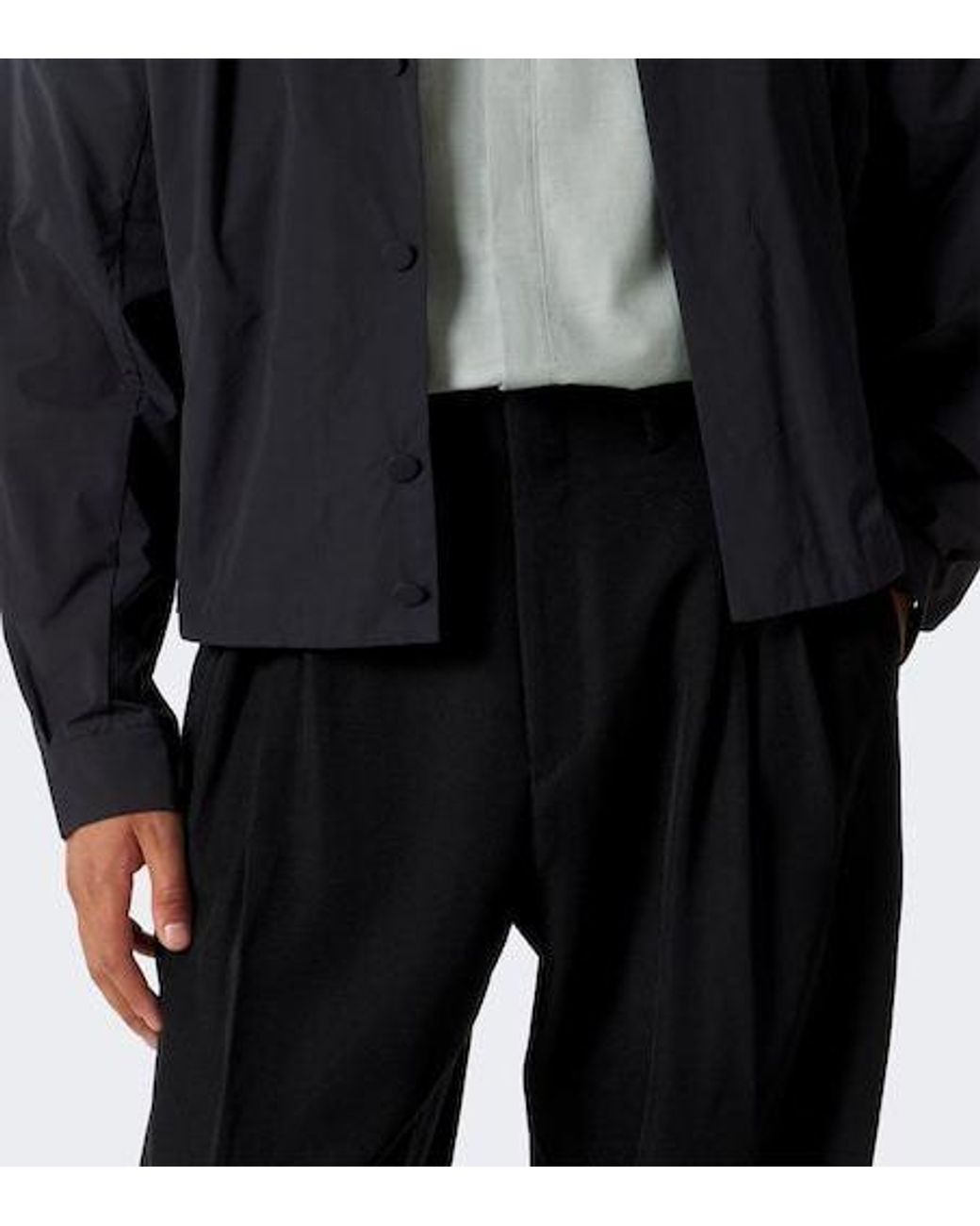 Kiko Kostadinov Black Wide-Leg Casual Trousers for men