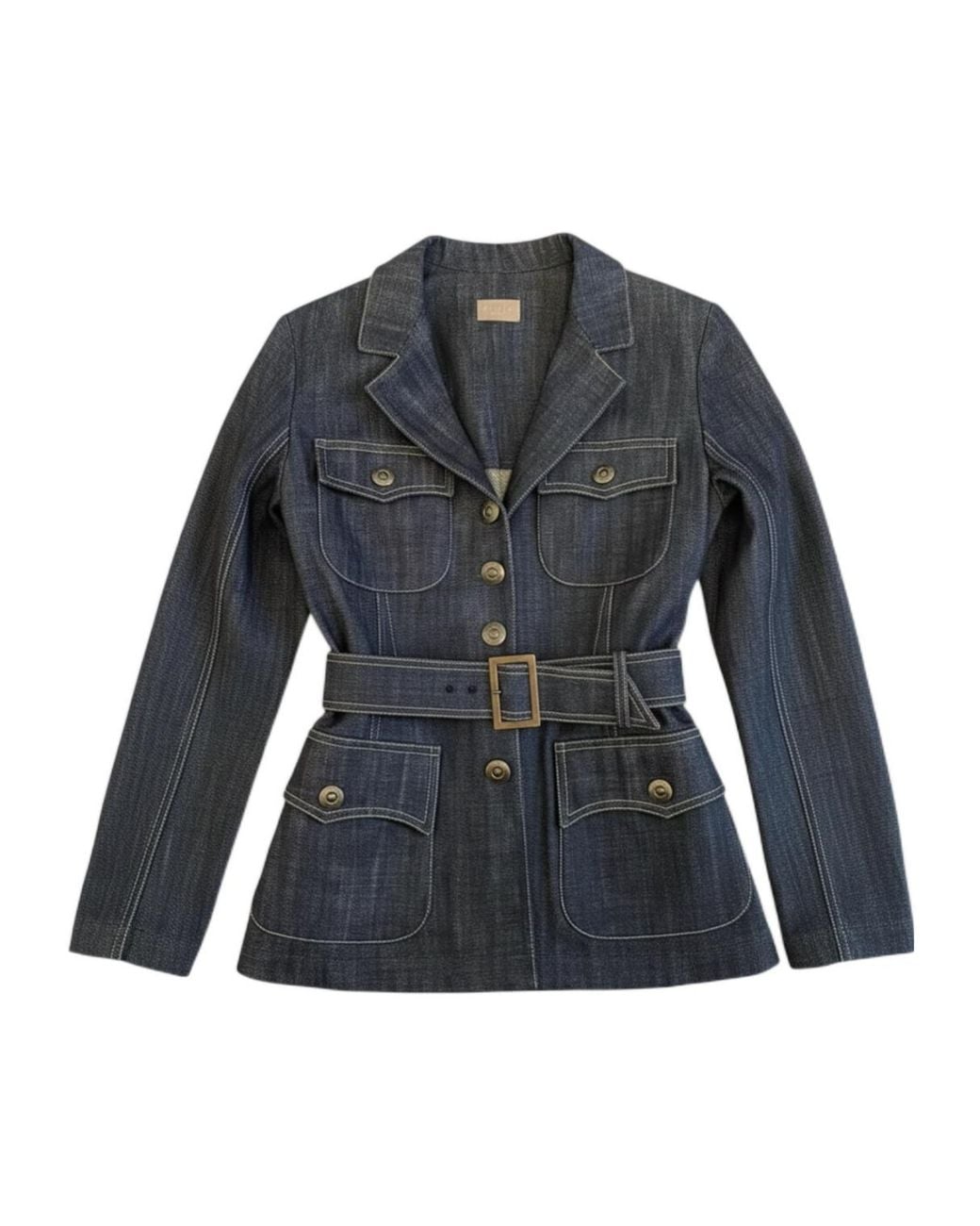 Alaïa Blue Long-Sleeved Denim Jacket