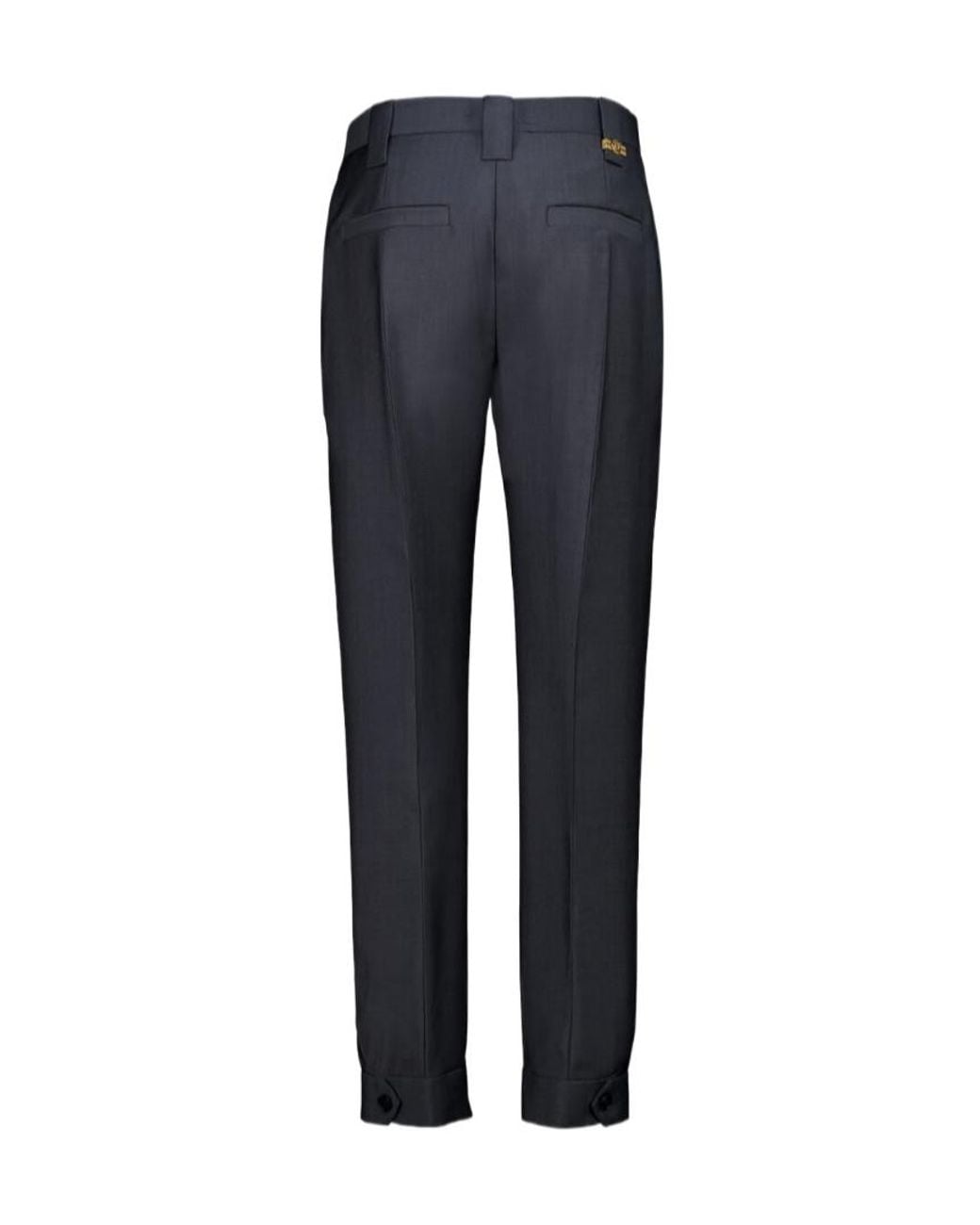 Versace Blue Pleated Formal Pants