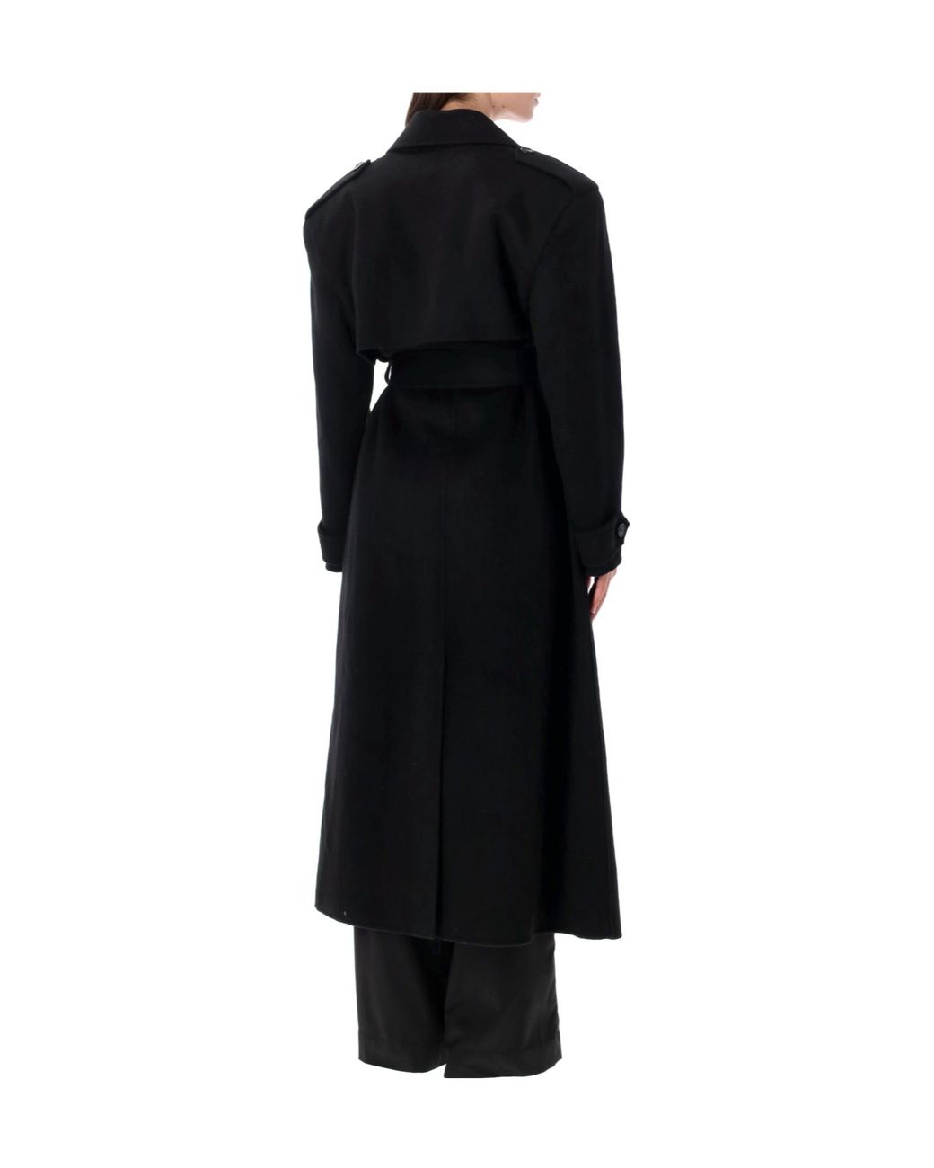 Frankie Shop Black Nikola Padded Trench Coat