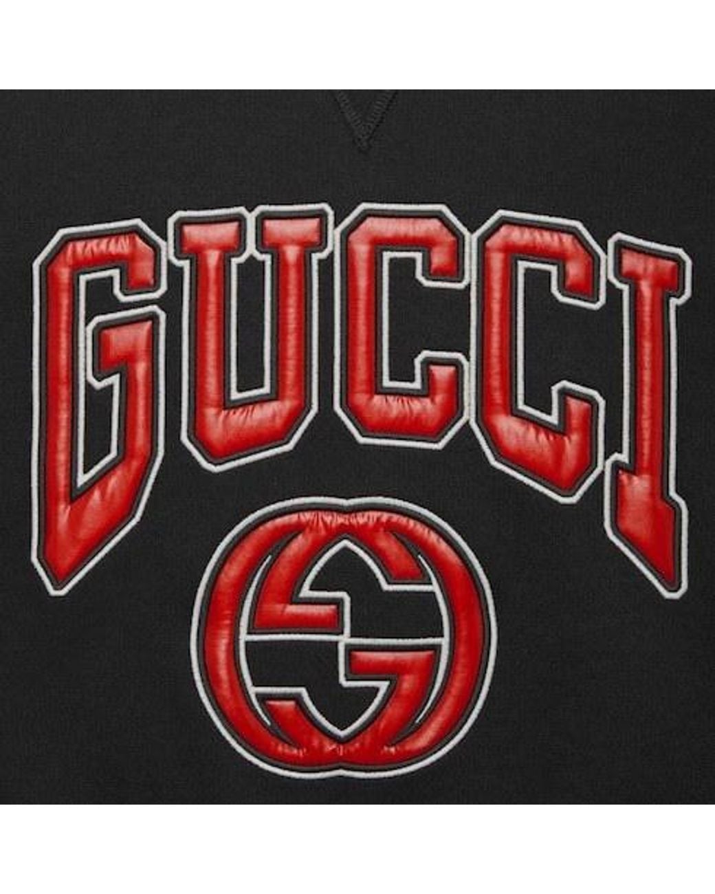 Gucci Black Cotton Crew-Neck Sweatshirt