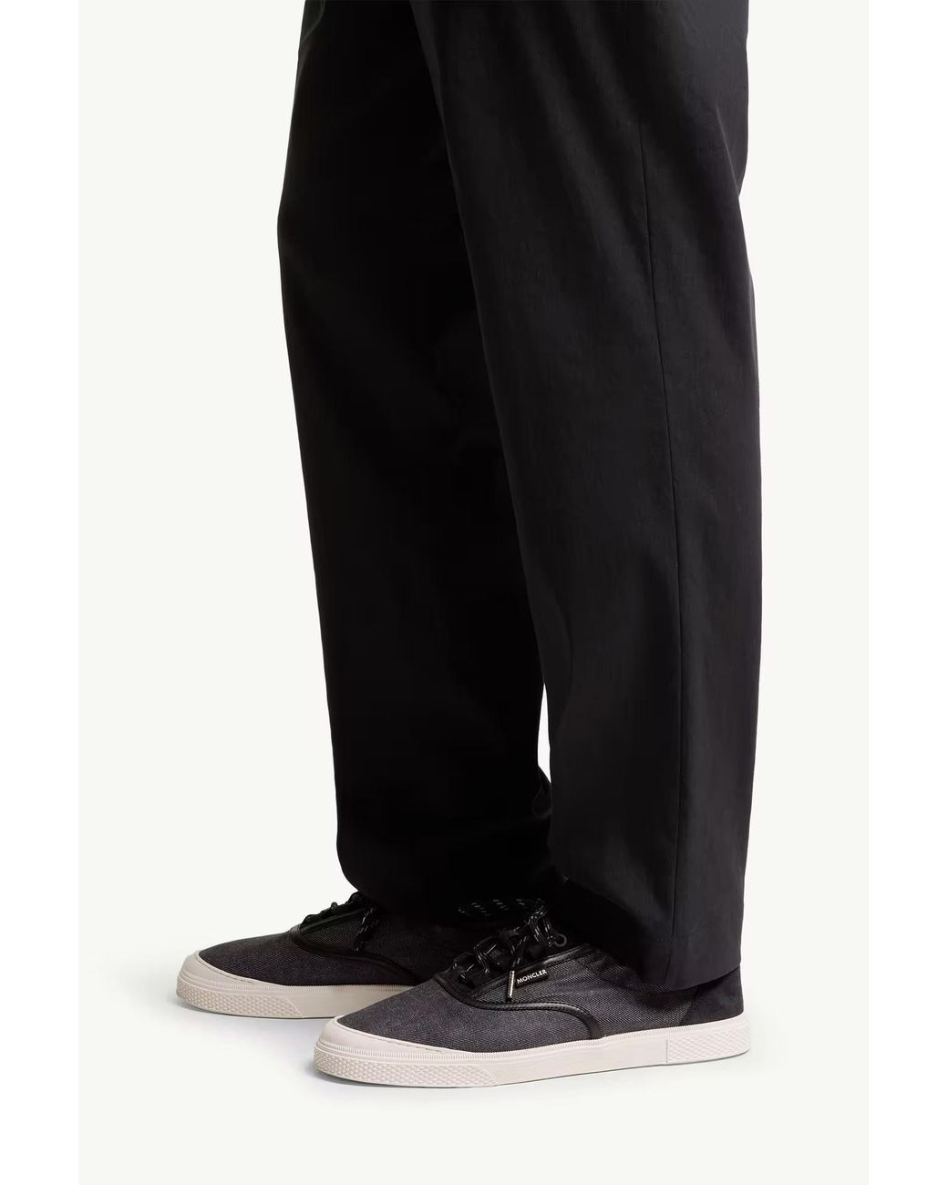 Moncler Blue Logo Patch Trousers for men