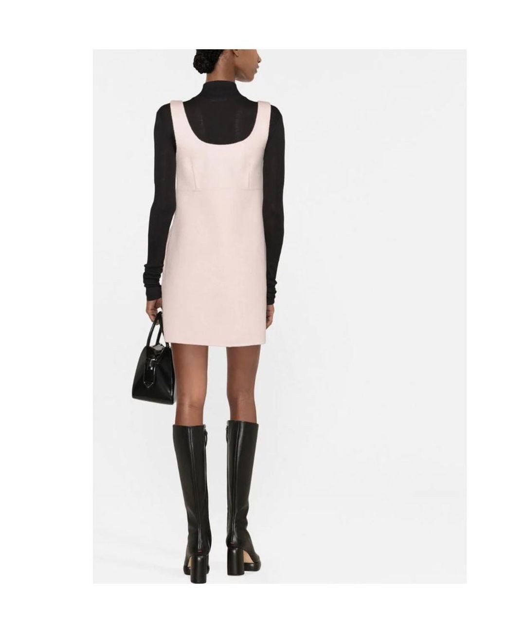 P.A.R.O.S.H. Pink Less Wool Minidress