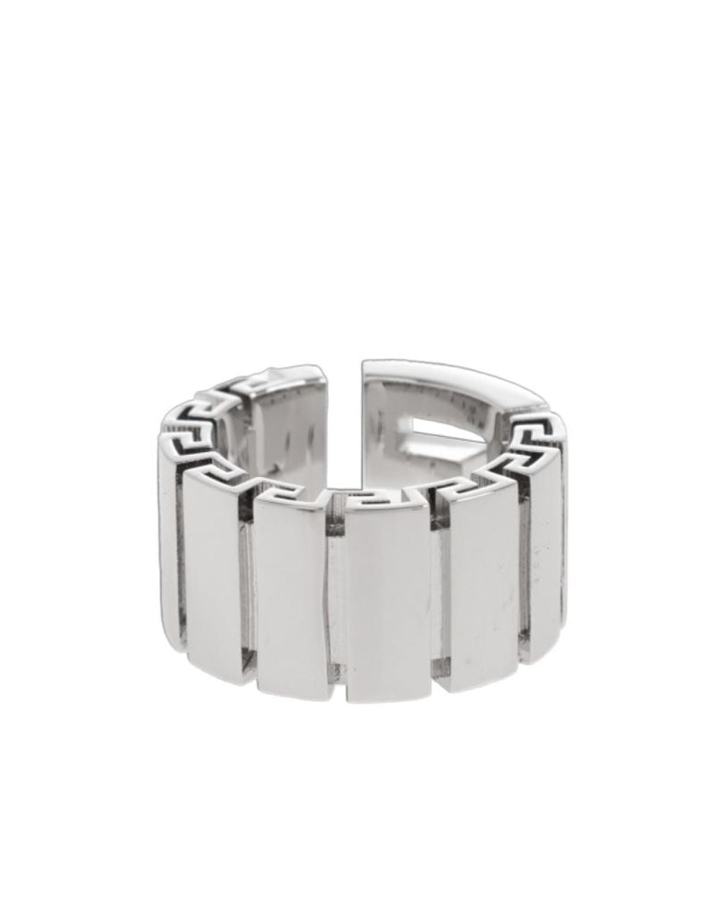 Versace White Greek Pattern Ring