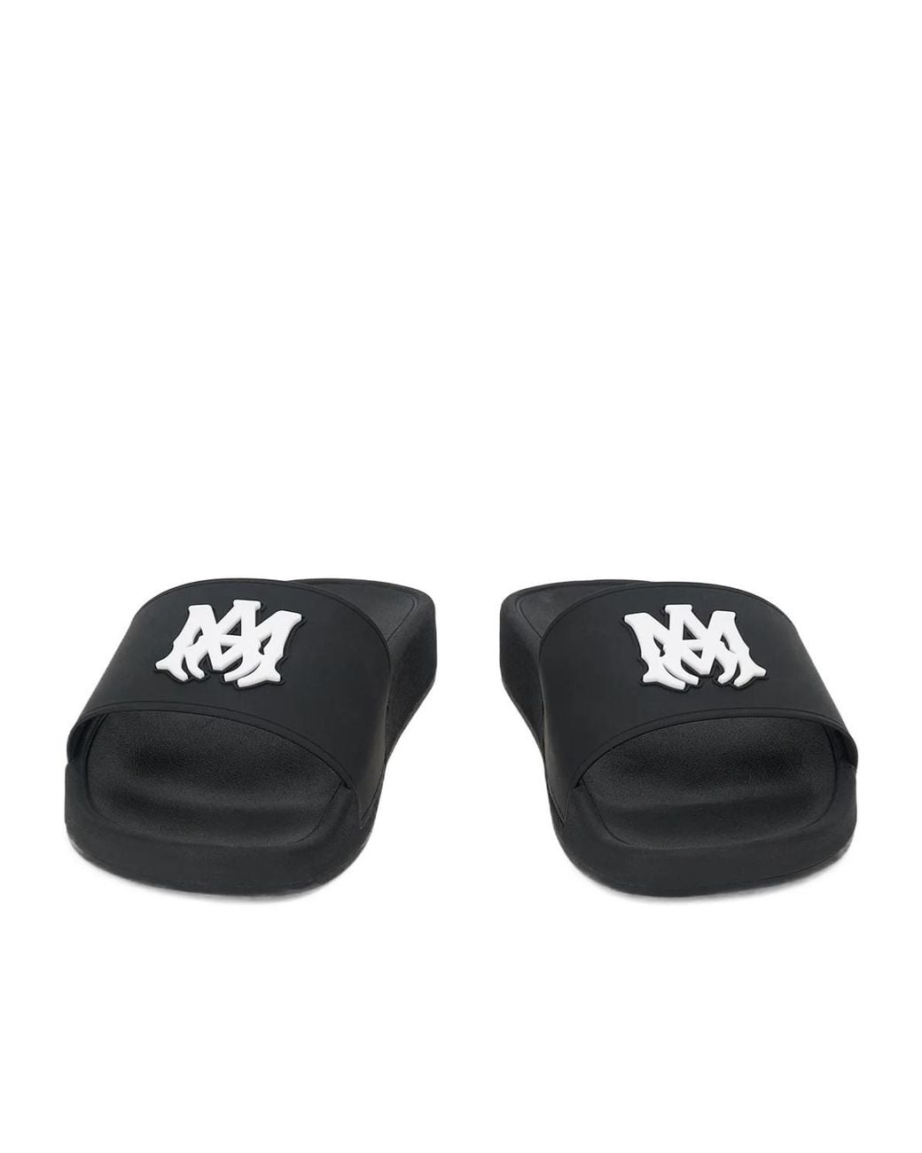 Amiri Black Logo Slide Sandals for men