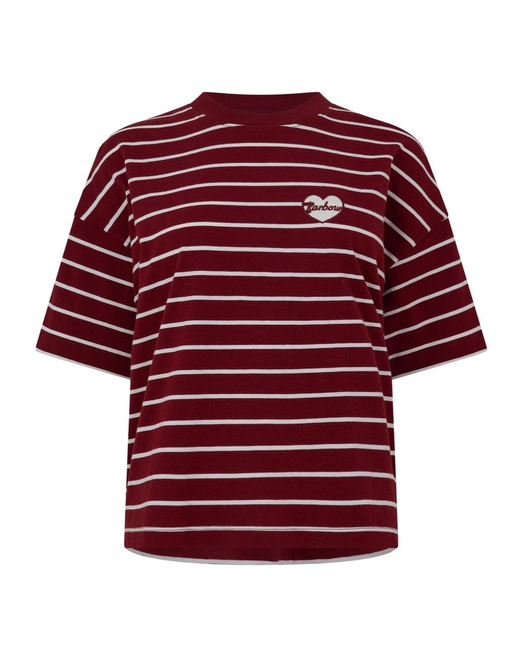 Barbour Red Striped Short-Sleeve Tee