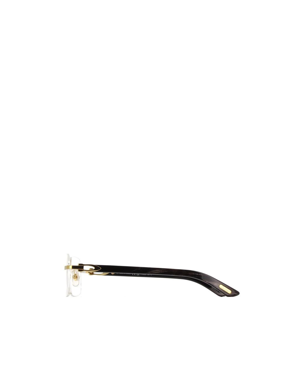 Cartier White Rectangular Frame Glasses for men