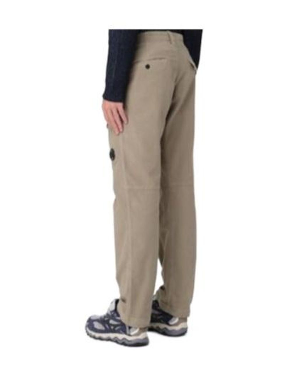 C P Company Gray Moleskin Stretched Cargo Pants for men
