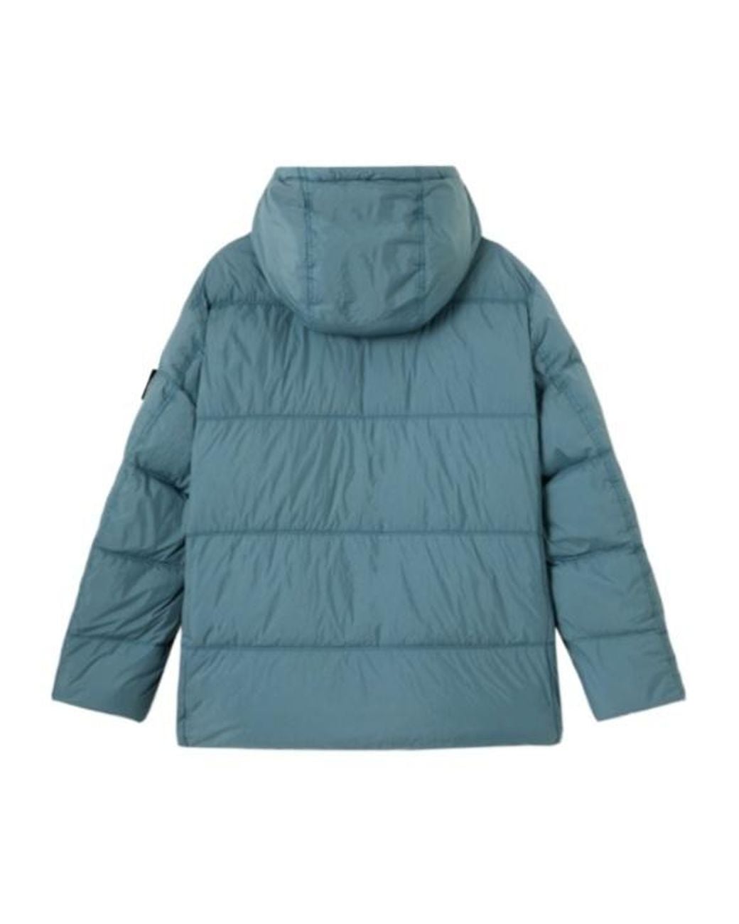 Stone Island Blue Compass-Badge High-Neck Jacket for men