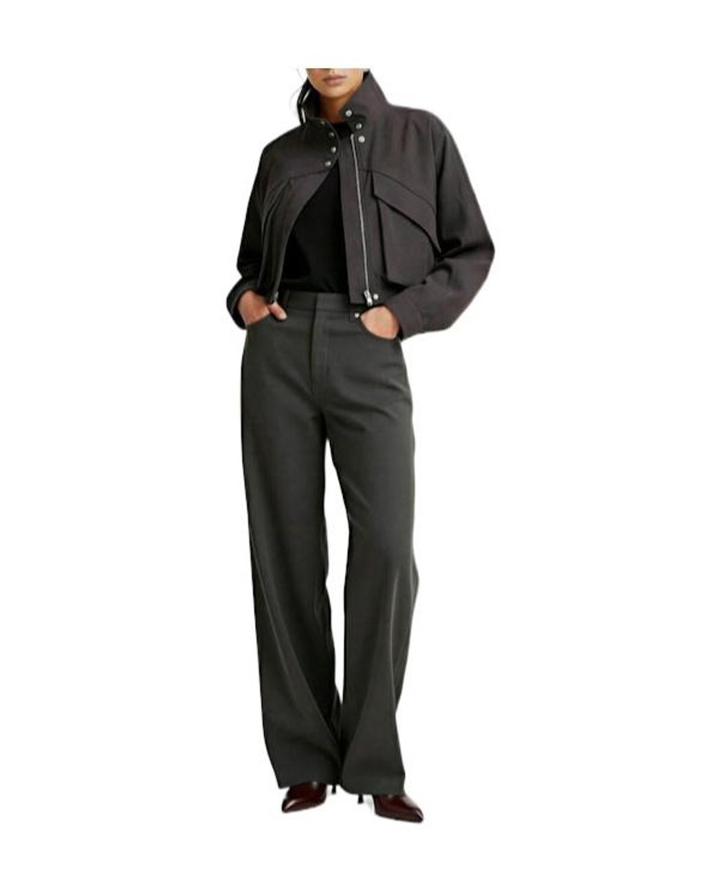 Magda Butrym Black Zip-Up Cotton Jacket