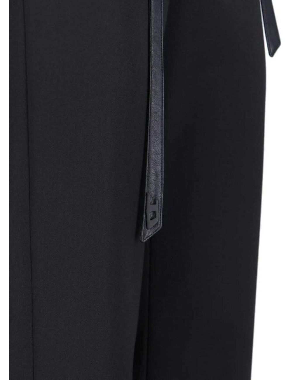 DIESEL Black Belted Straight-Leg Pants