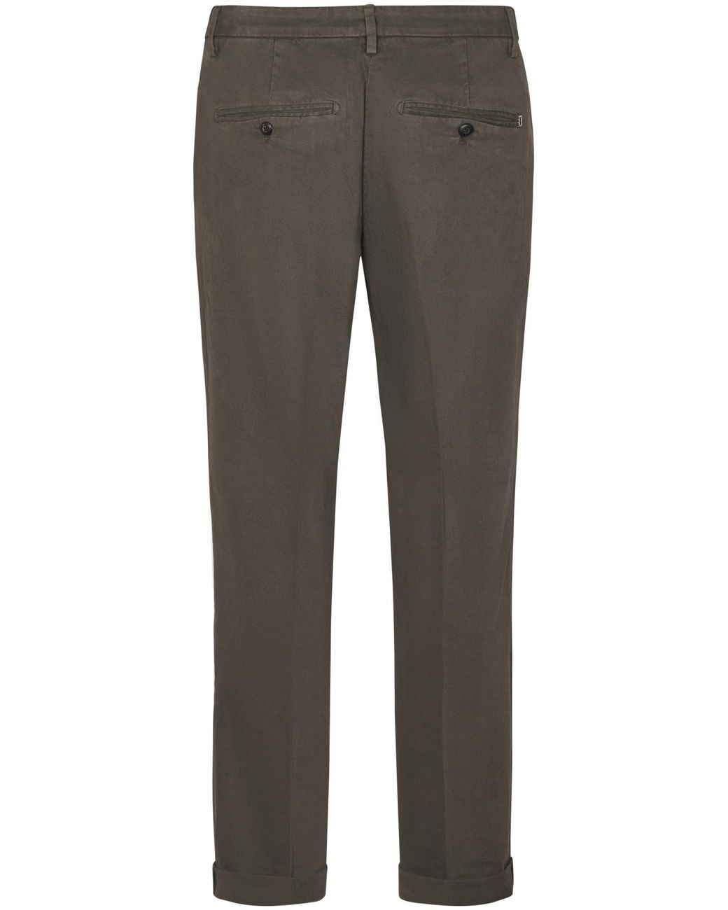 Dondup Gray Gaubert Turn-Up Cuff Trousers for men