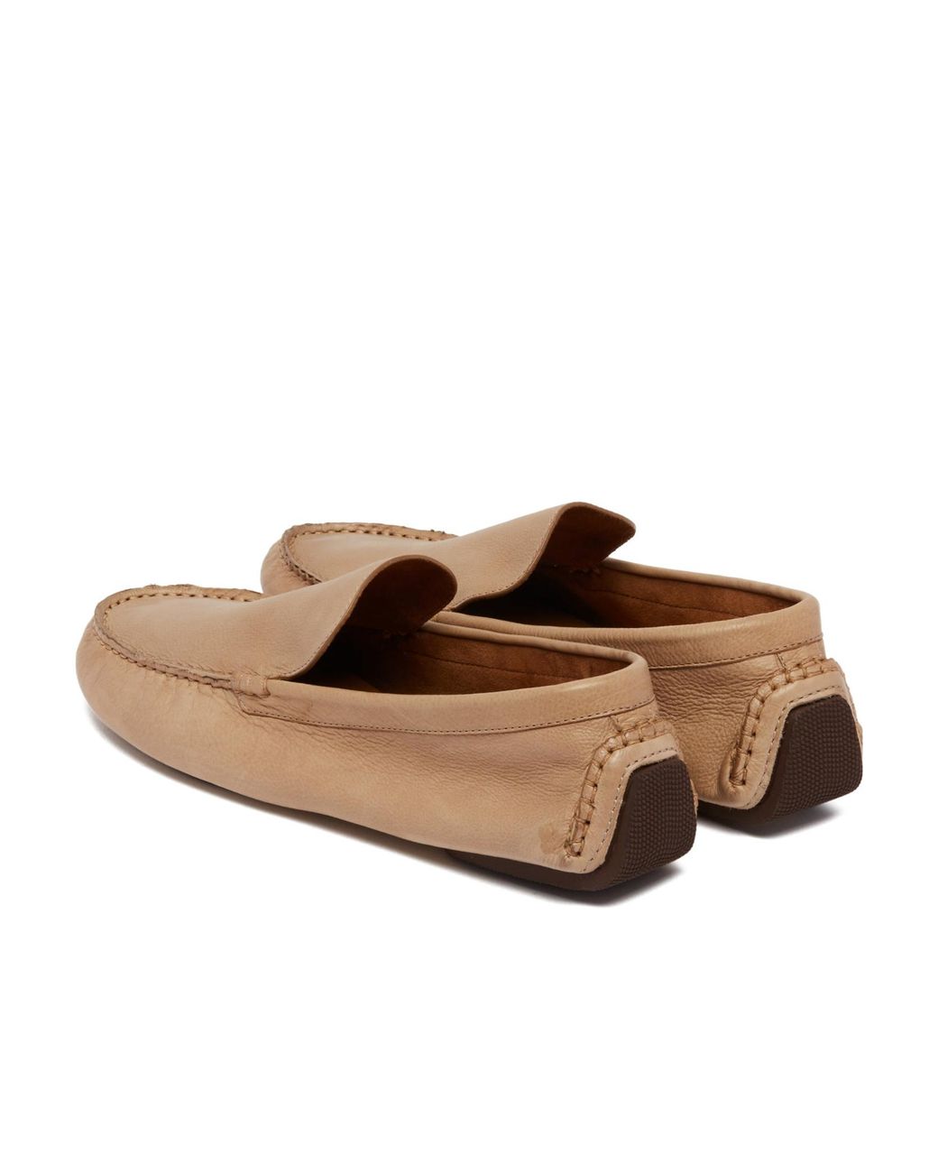 The Row Brown Round Head Loafer Shoes