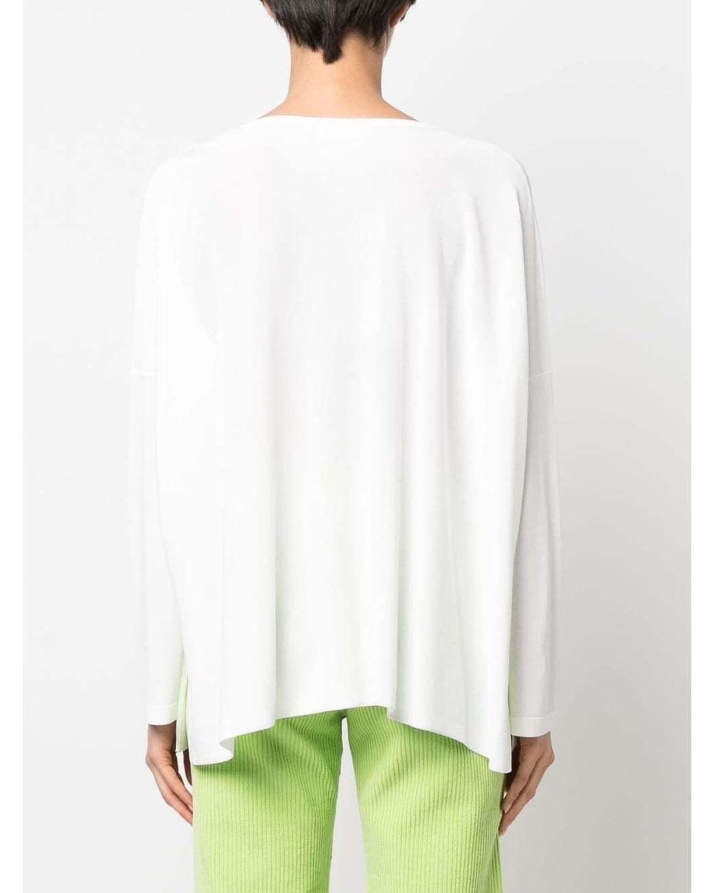 P.A.R.O.S.H. White Logo Long-Sleeve Knit Top
