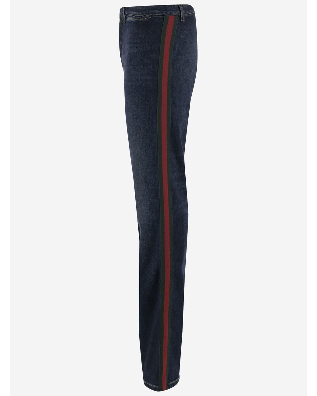 Gucci Blue Web Side-Stripe Jeans for men