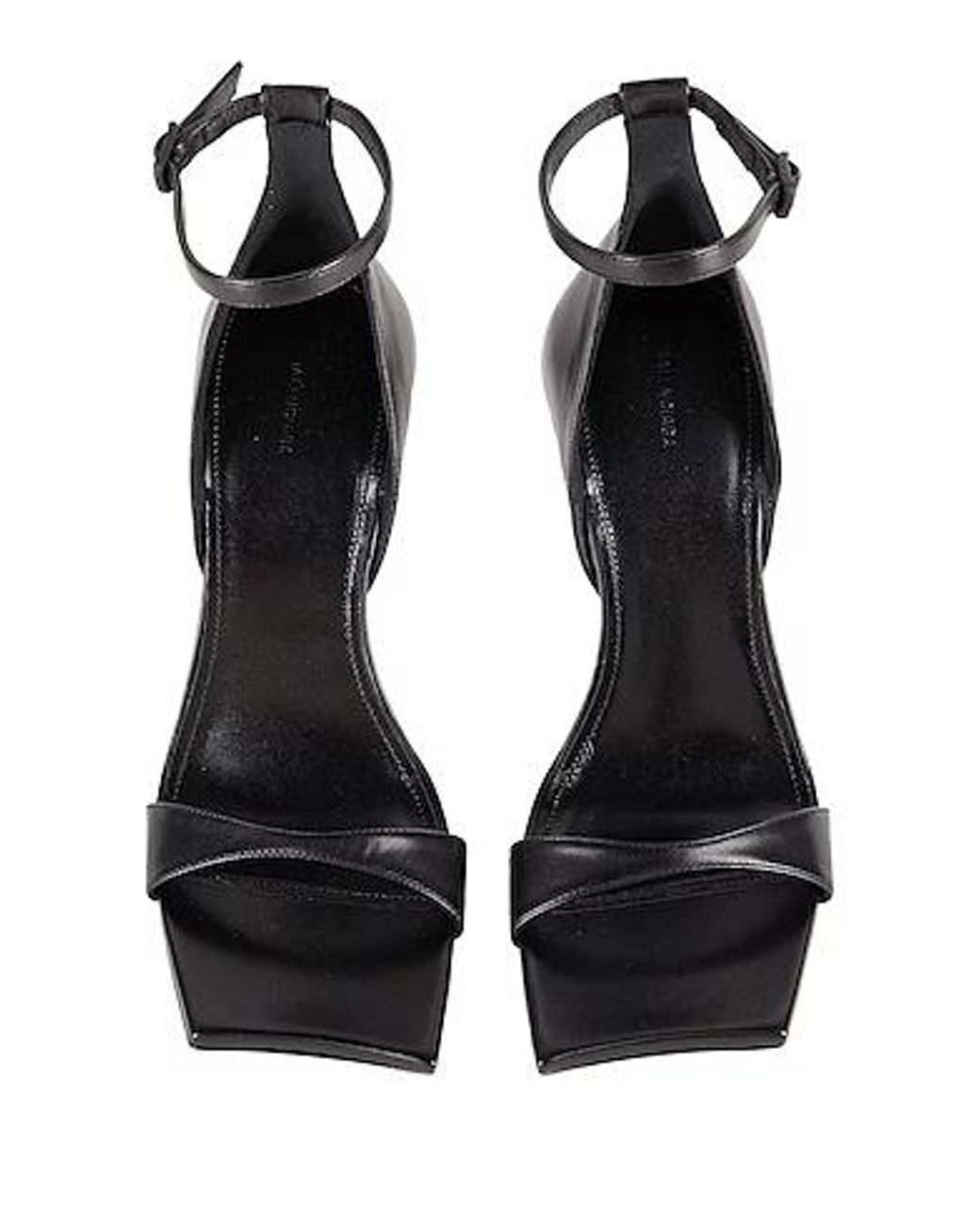 Balenciaga Black Strappy High-Heeled Sandals