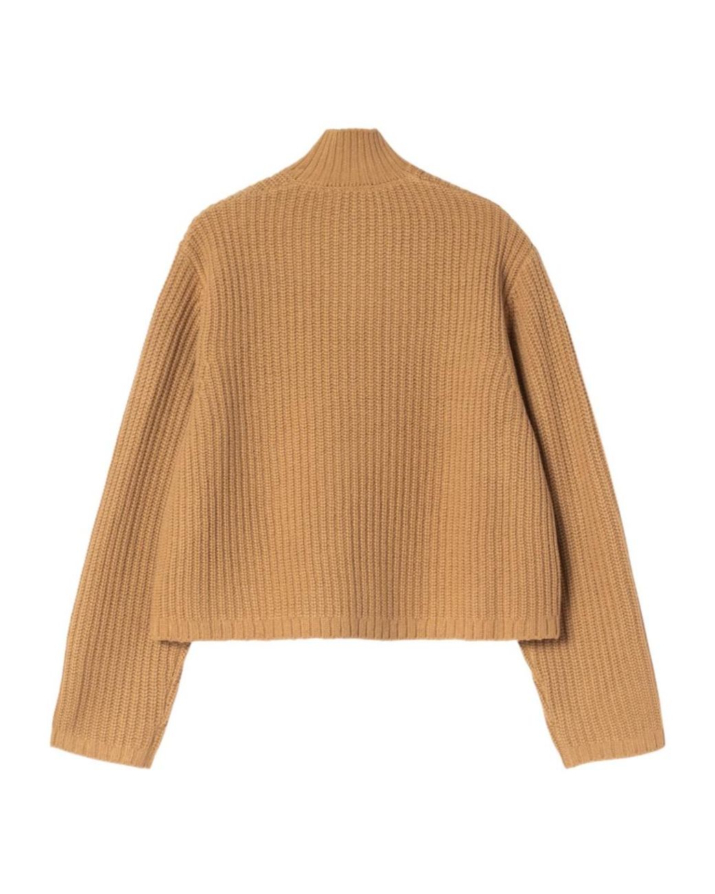 Carhartt Natural Half-Zip Ribbed Sweater