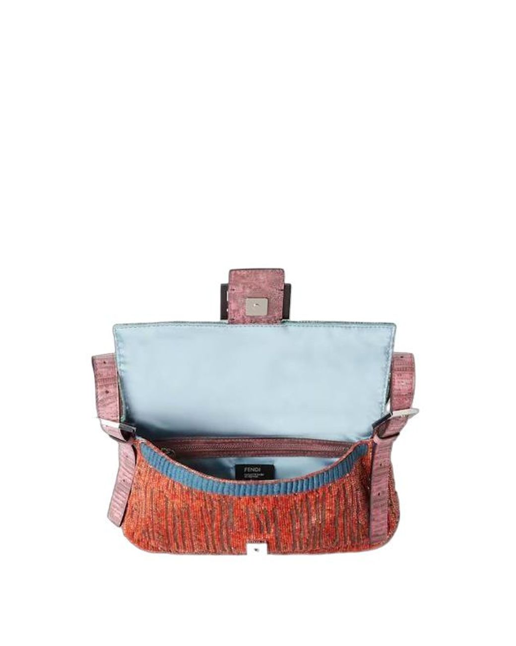Fendi Blue Baguette Shoulder Bag