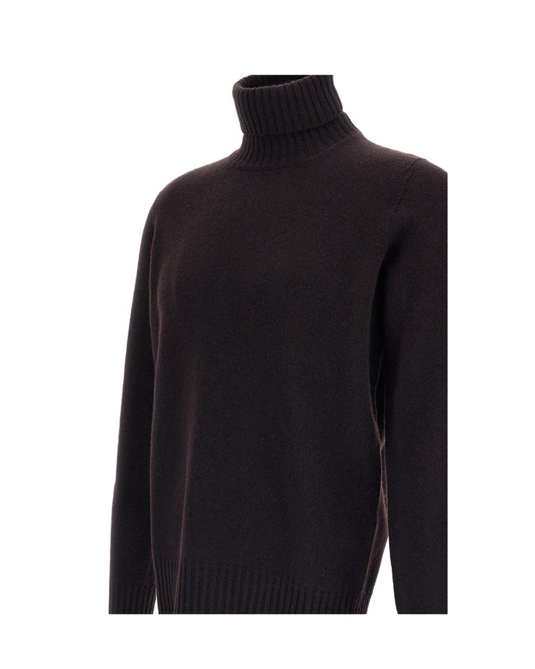 Drumohr Black Roll-Neck Knitted Sweater for men