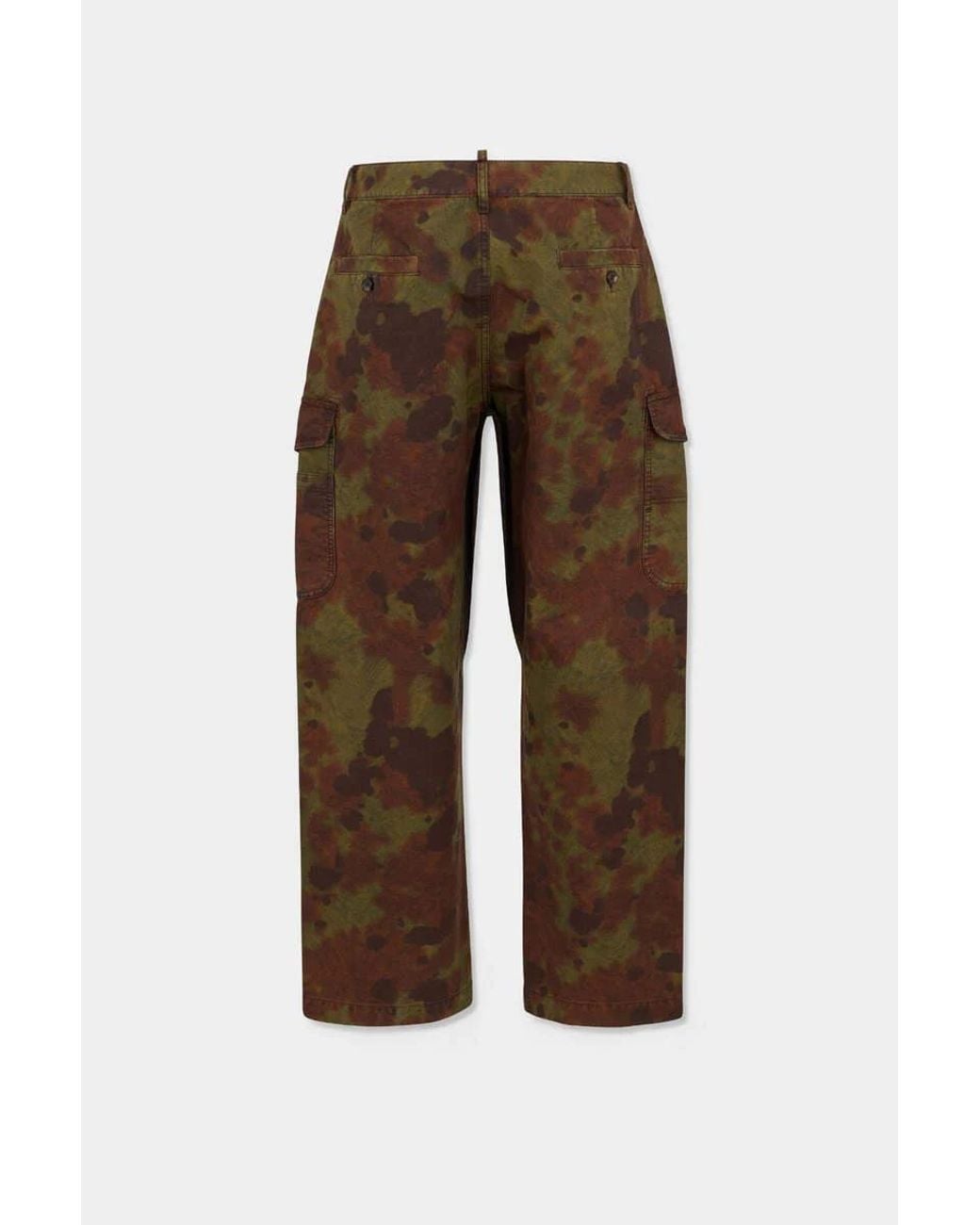 DSquared² Brown Camouflage Cargo Pants for men