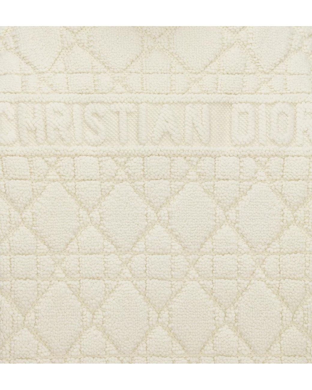 Dior White Cannage Zipped Cardigan With Hood